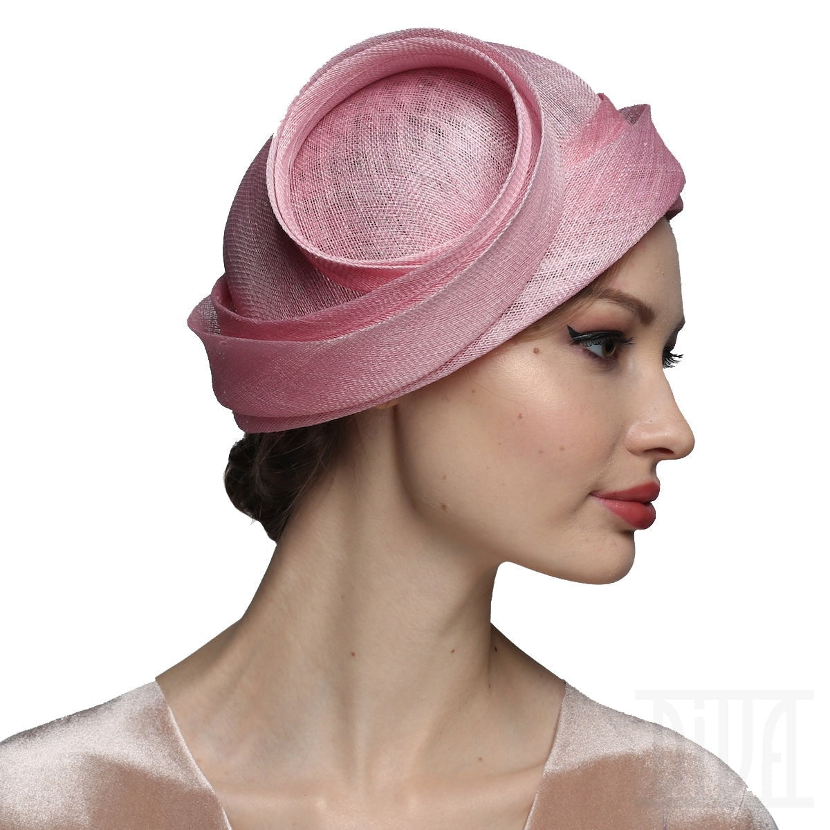 Pink Cloche Hat for Derby, Church, Cocktail