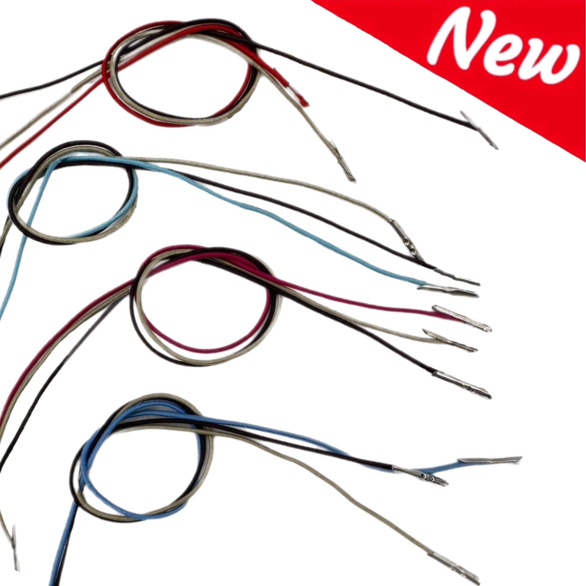 Millinery Elastic Cord with Metal Barbs Set in Three Colors