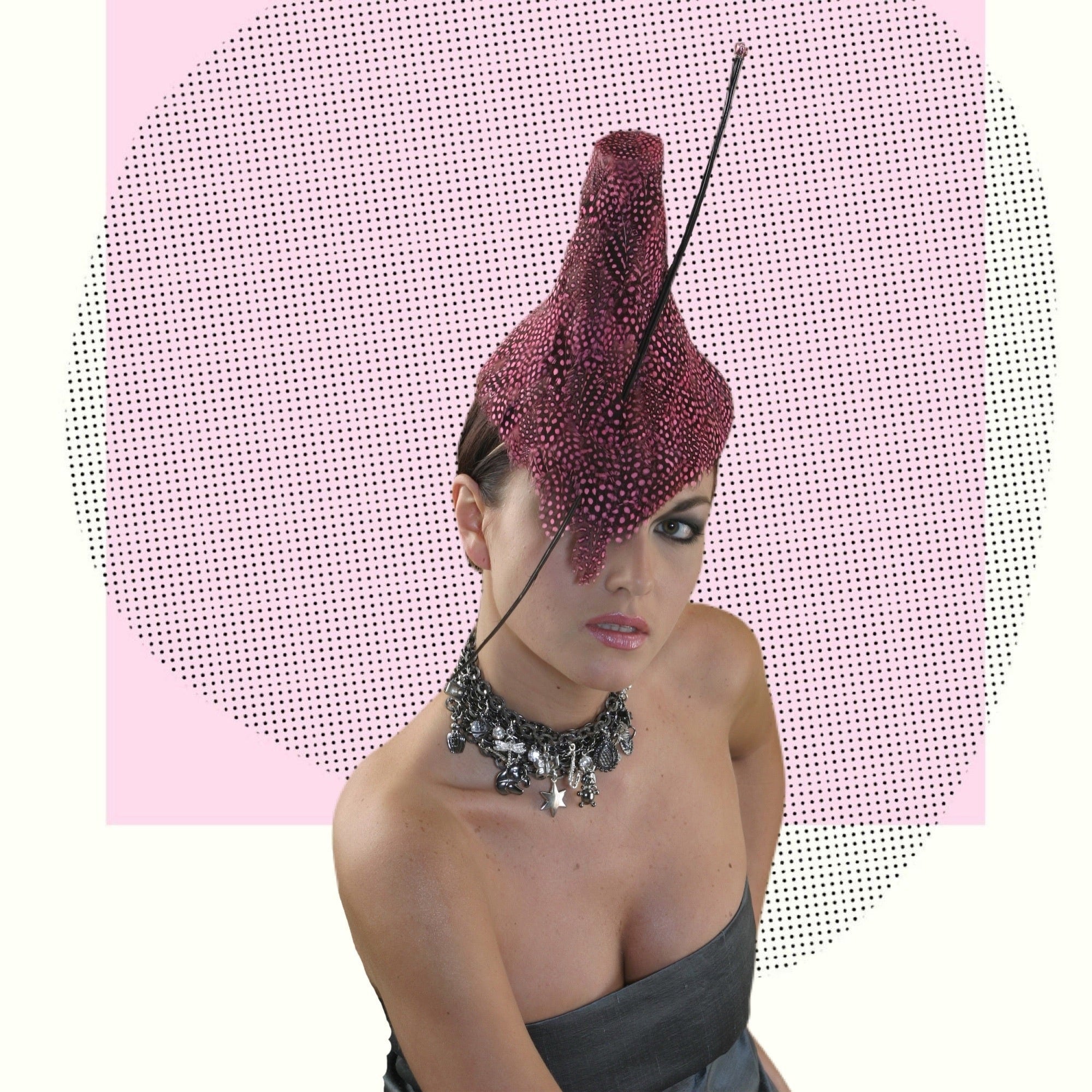 Eiffel Tower Feather Fascinator – Statement Hat for Derby, Wedding, Cocktail