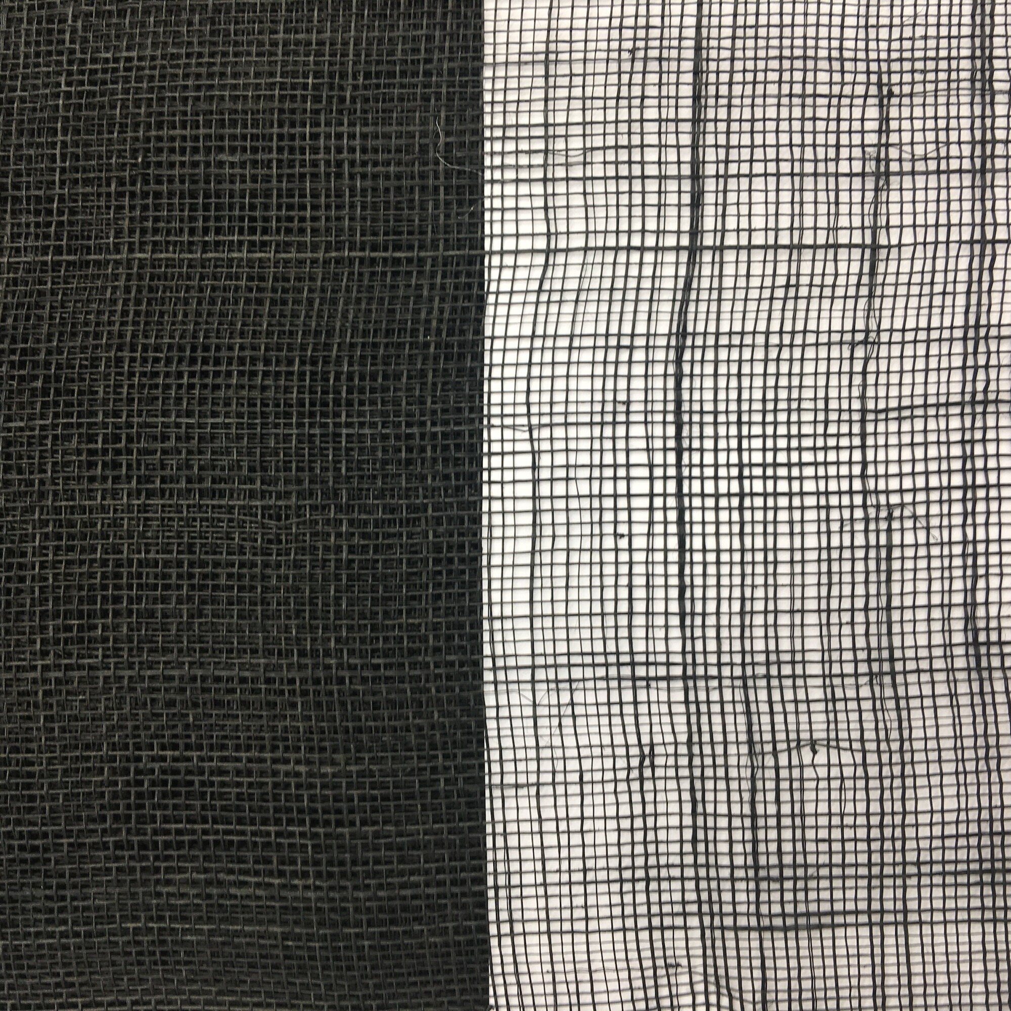Sinamay Fabric for Millinery Black Not Stiffened Hand-Weave - 1 Meter X 90cm