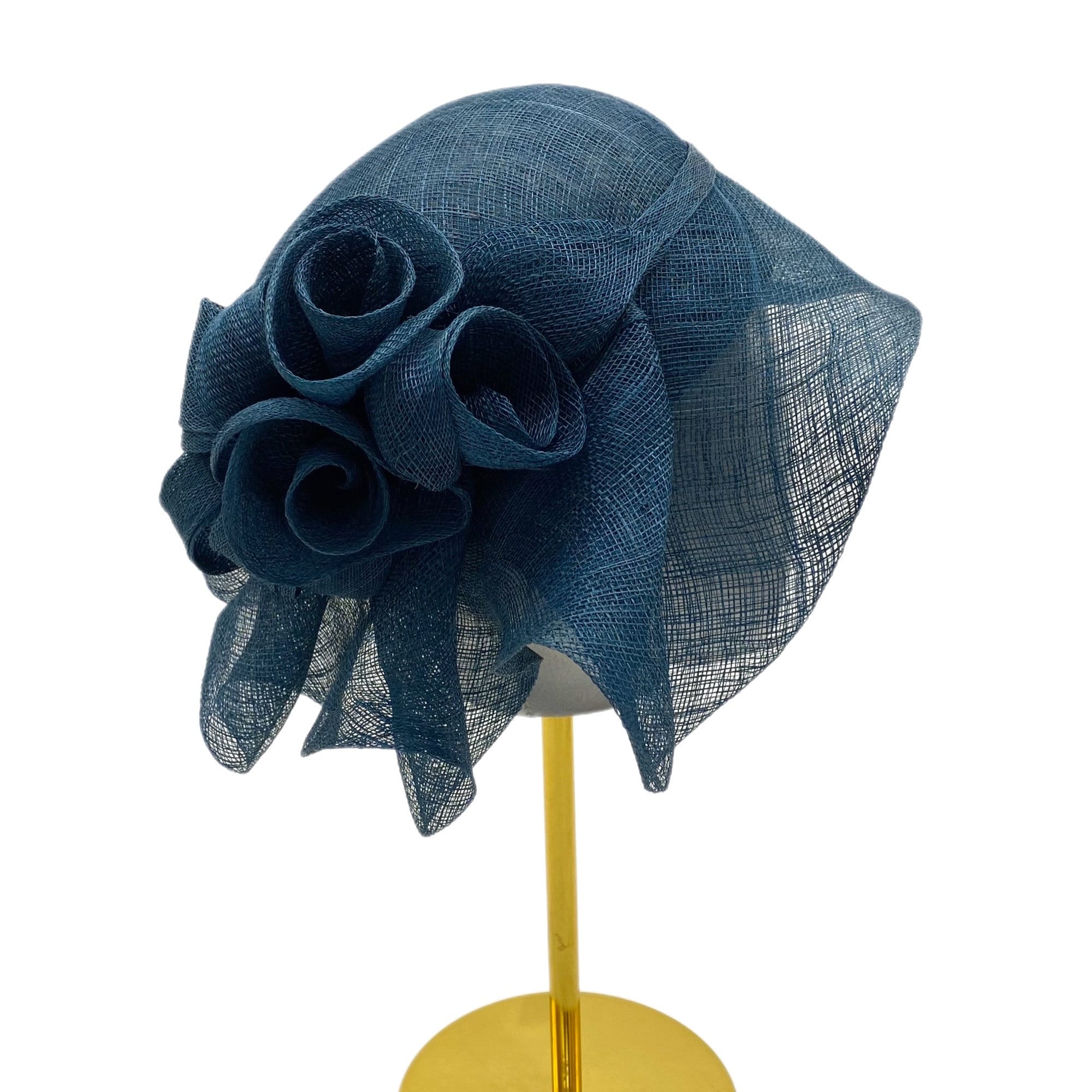 Lovely Cloche with Flowers Derby Wedding Hat