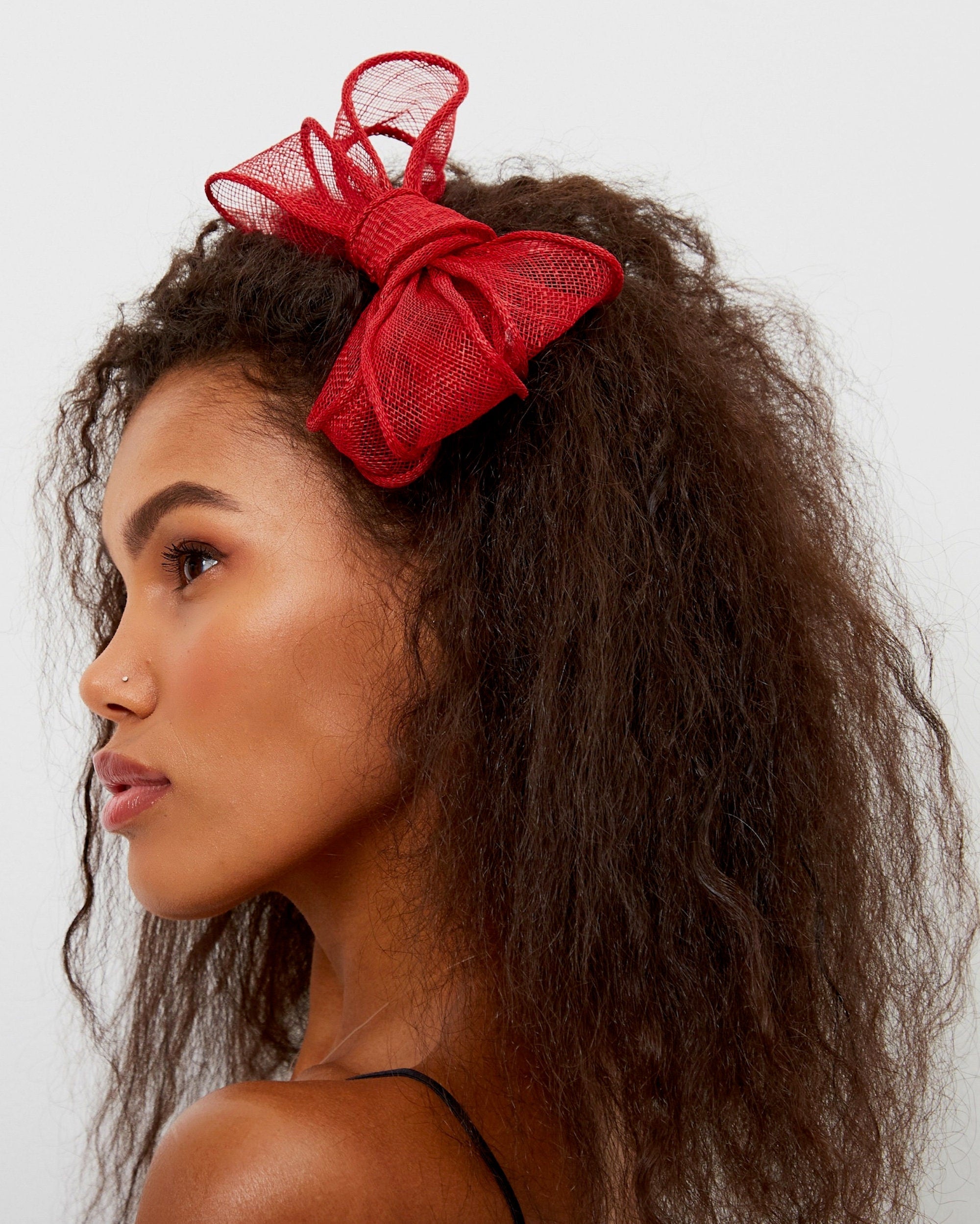 red bow fascinators