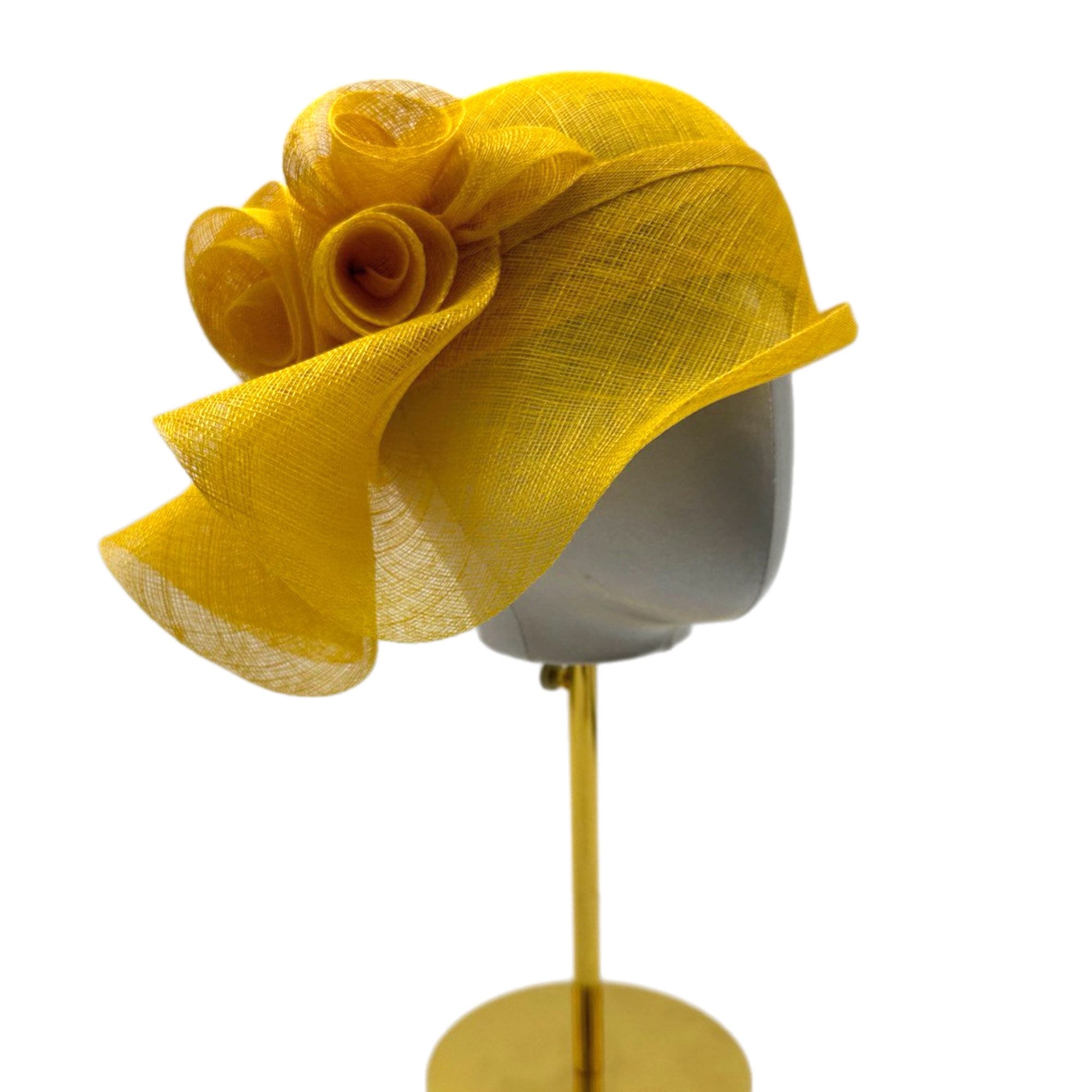 Lovely Cloche with Flowers Derby Wedding Hat