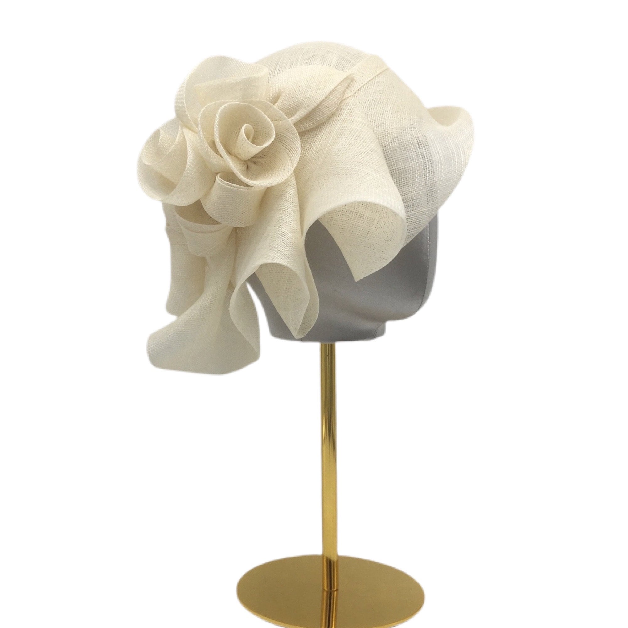 Lovely Cloche with Flowers Derby Wedding Hat