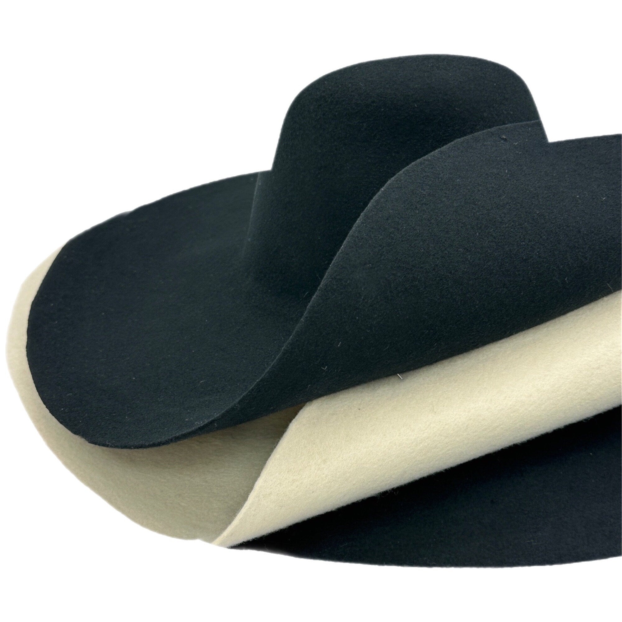 Set of 3 200 g Wool Felt Capeline Hat Bodies for Millinery