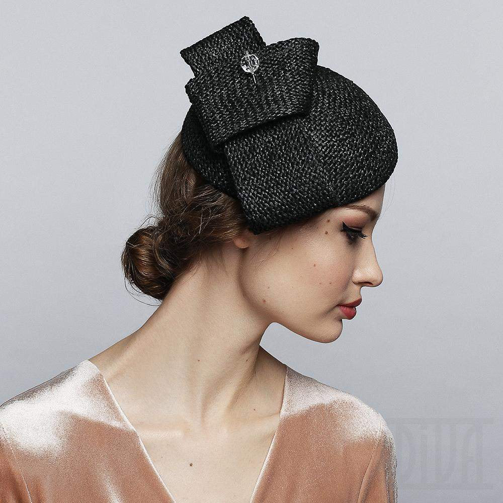 Pretty Straw Fascinator with Pin Derby Church Wedding Hats - DivaHats Boutique