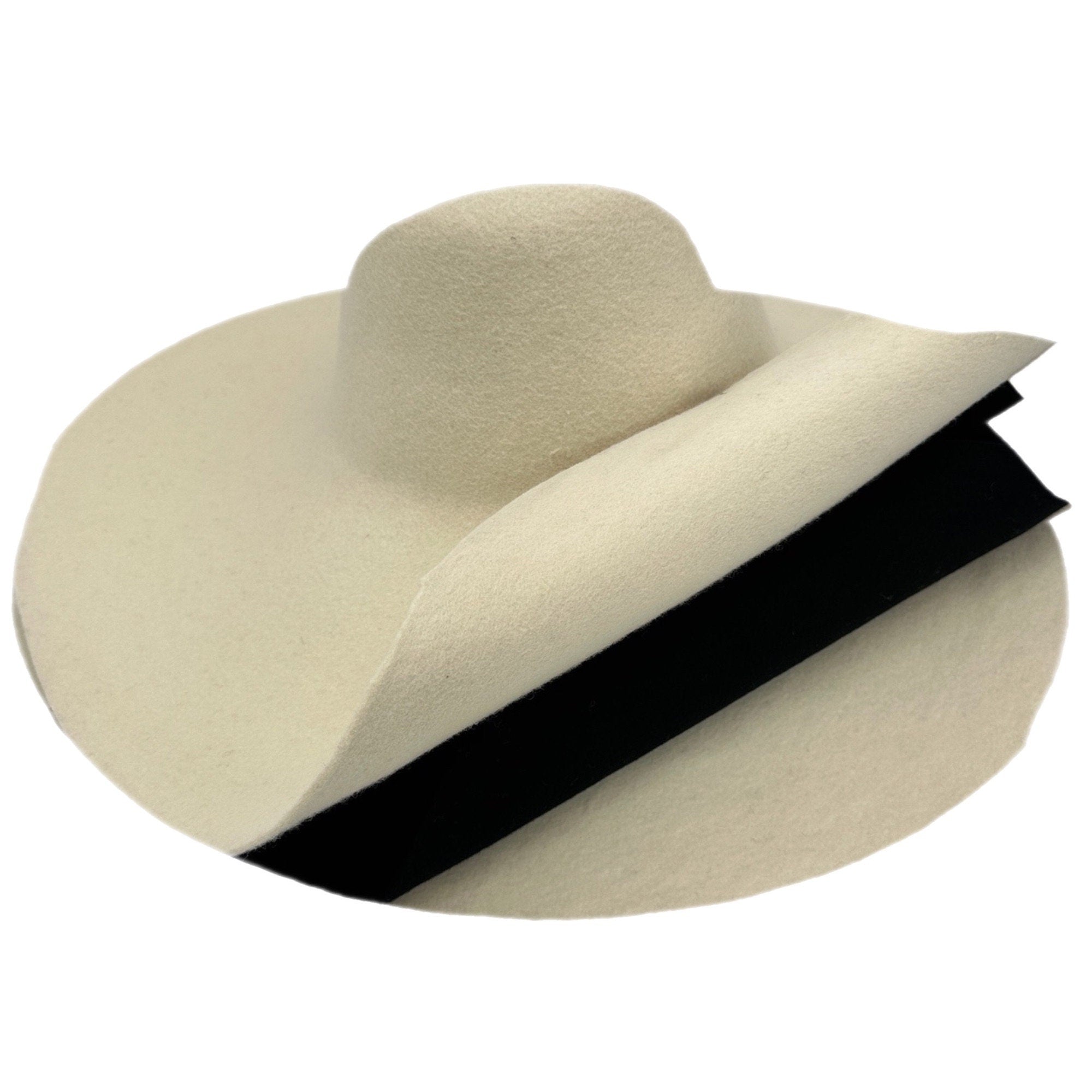 Set of 3 200 g Wool Felt Capeline Hat Bodies for Millinery