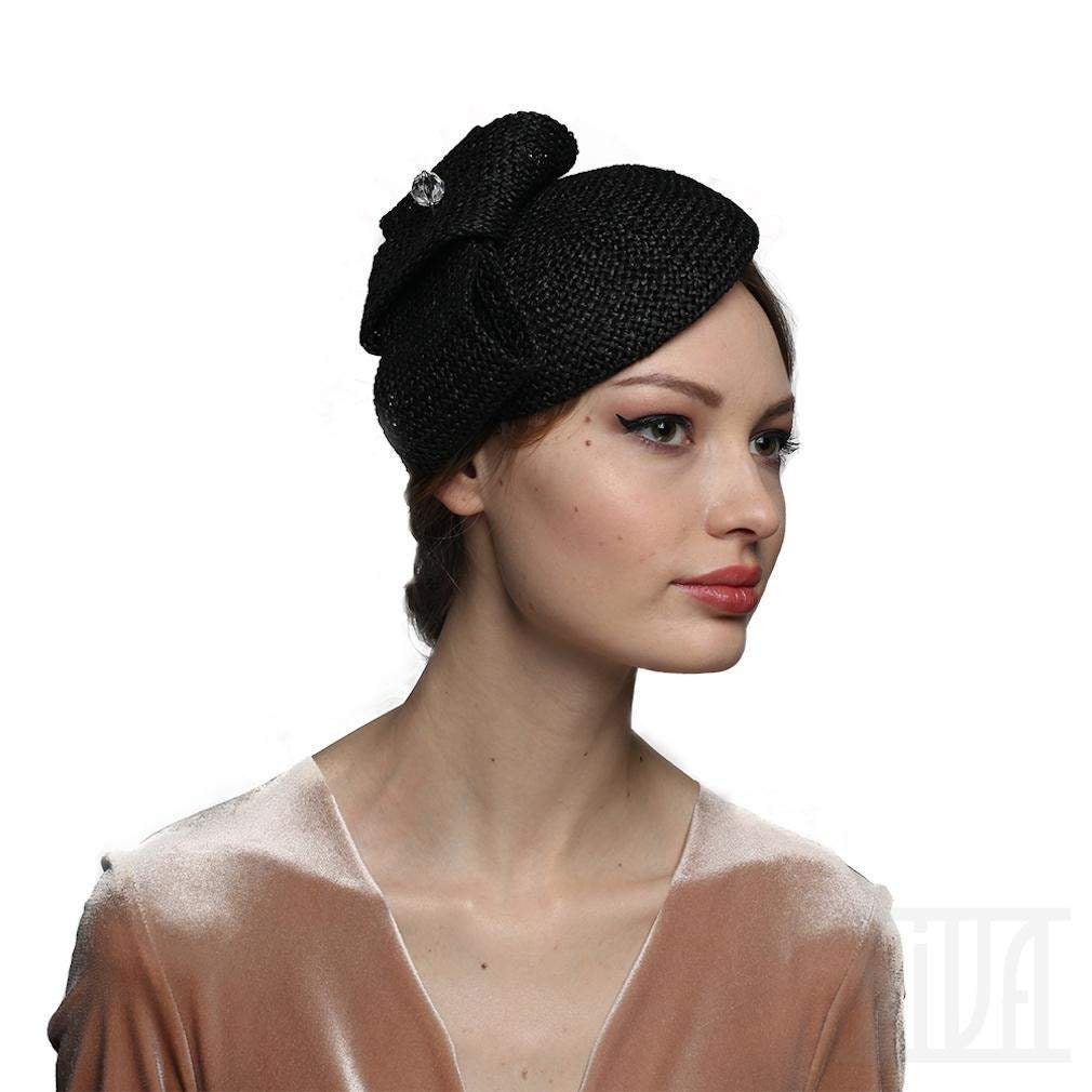 Pretty Straw Fascinator with Pin Derby Church Wedding Hats - DivaHats Boutique