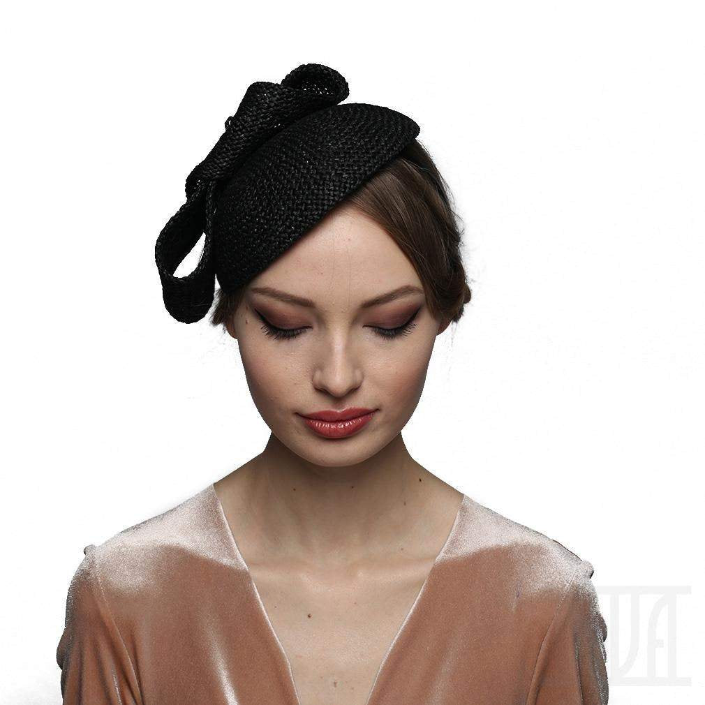 Pretty Straw Fascinator with Pin Derby Church Wedding Hats - DivaHats Boutique
