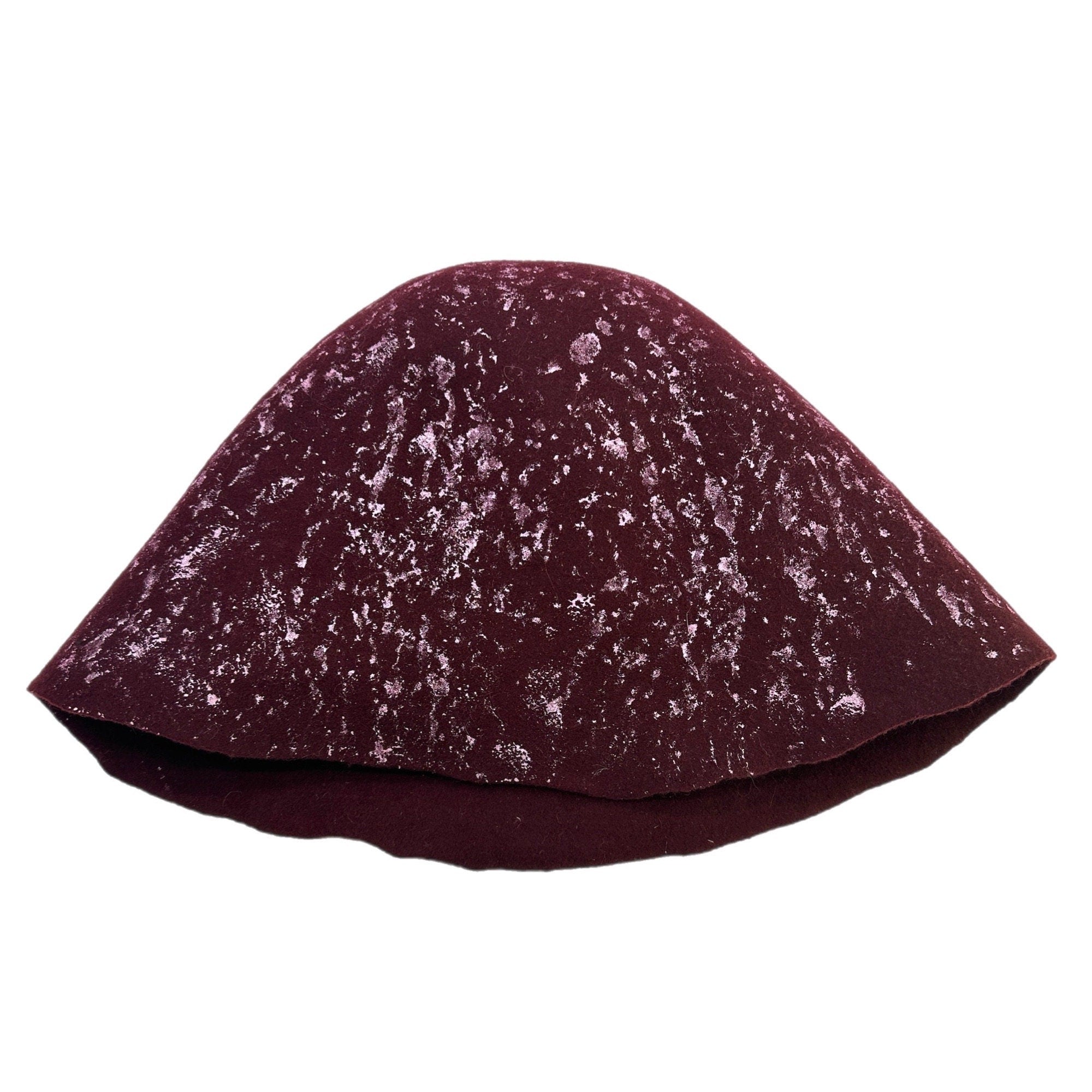 Felt Hat Bodies with Metallic Splash for Hat Making