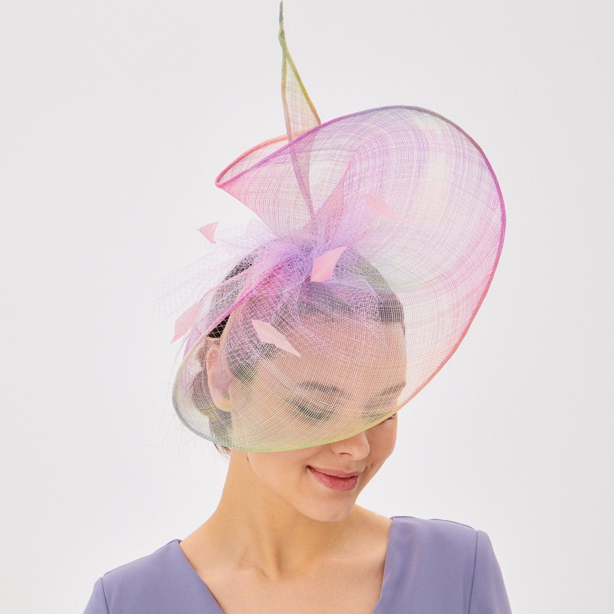 Multicolor Fascinator Headband Wedding Tea Party Cocktail Hat