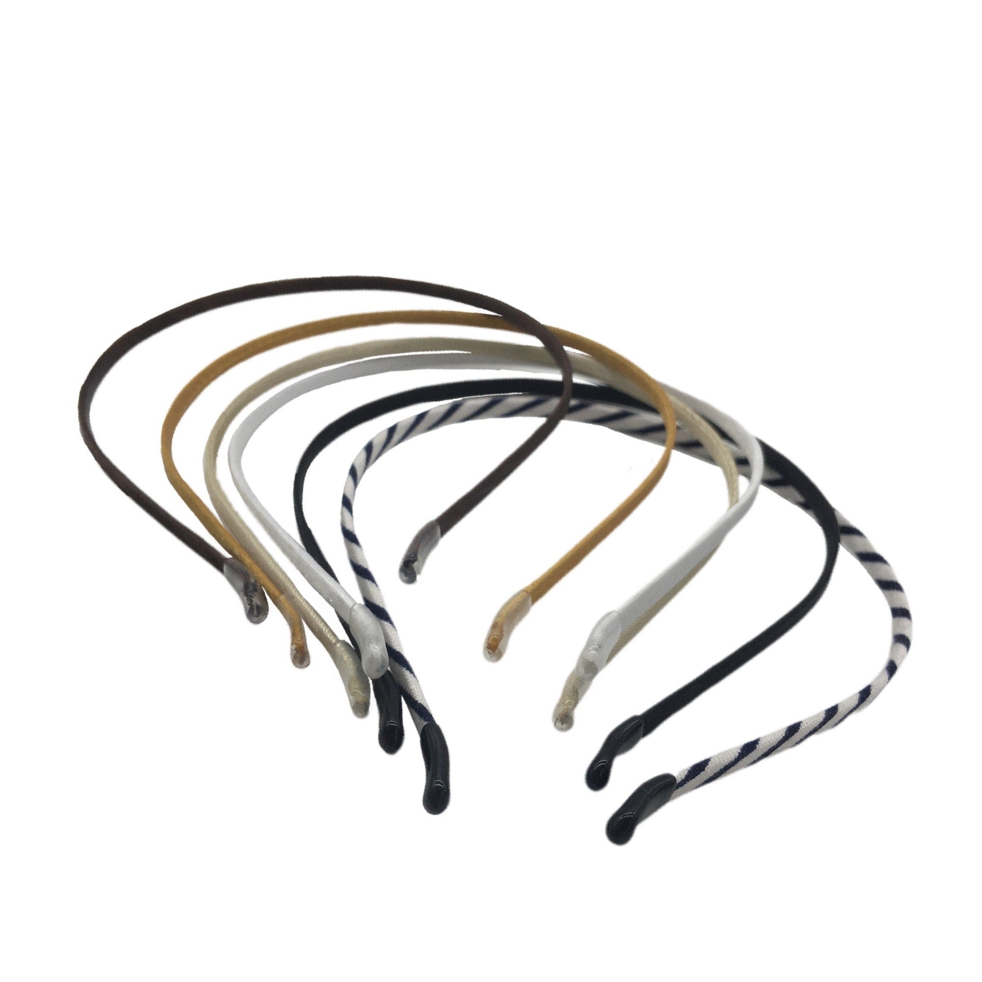 Set of 3 Metal Headband Satin Covered for Fascinators & Mini Hats 5mm