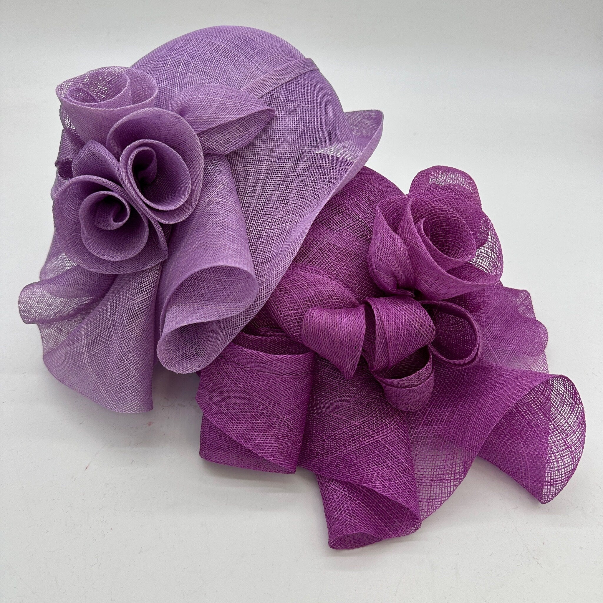 Cloche with Flowers Red Grape Derby Wedding Hat