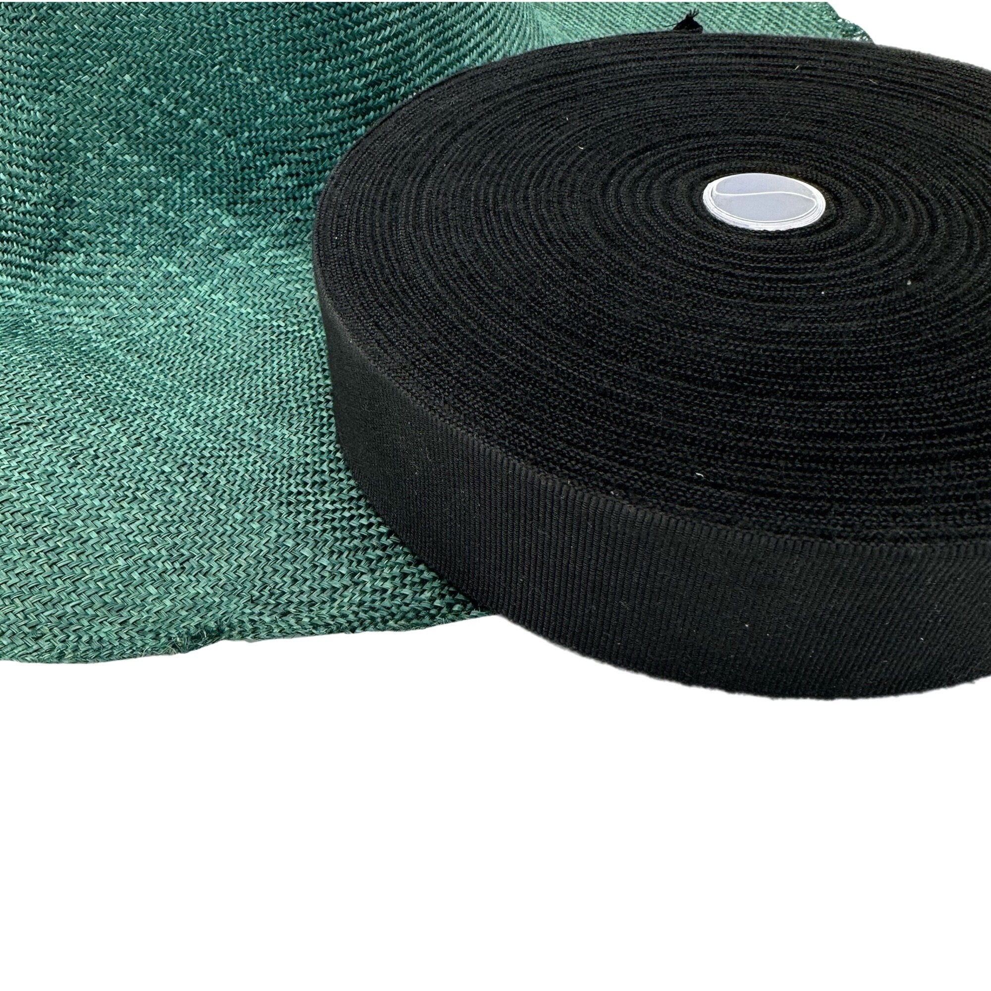 1,58 inch (40mm) Black Millinery Grosgrain Ribbon - 1yard