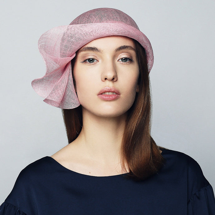 Pretty Pink Derby Cloche Hat Perfect Ladies Headwear