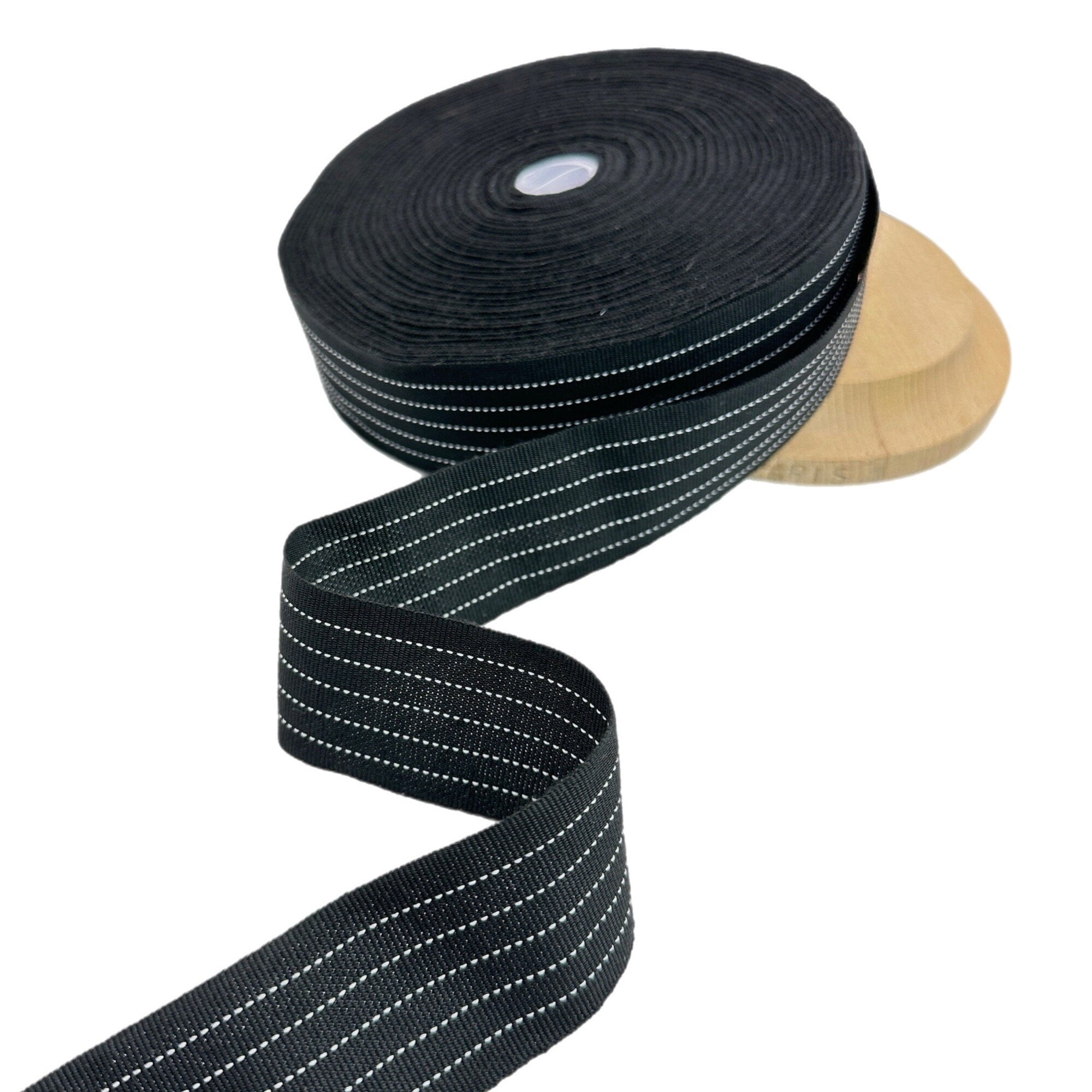 1,58 inch (40mm) Black Millinery Grosgrain Ribbon - 1yard