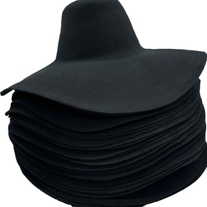 Set of 12 Heavy Weight Wool Felt Capeline Hat Body Wholesale 200g (7 oz)