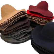 Load image into Gallery viewer, Set of 24 Heavy-Weight Wool Felt Capeline Hat Bodies Wholesale