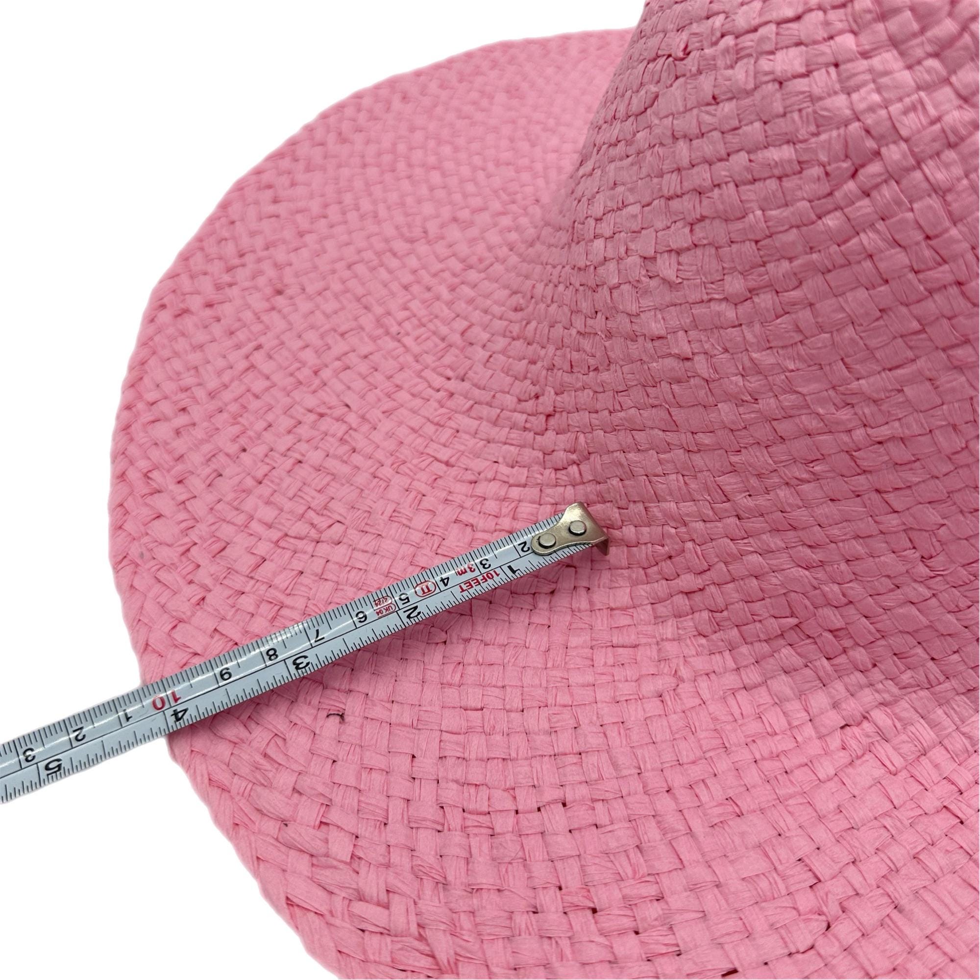 Pink Paper Straw Capeline Hat Bodies for Millinery and Hat Making