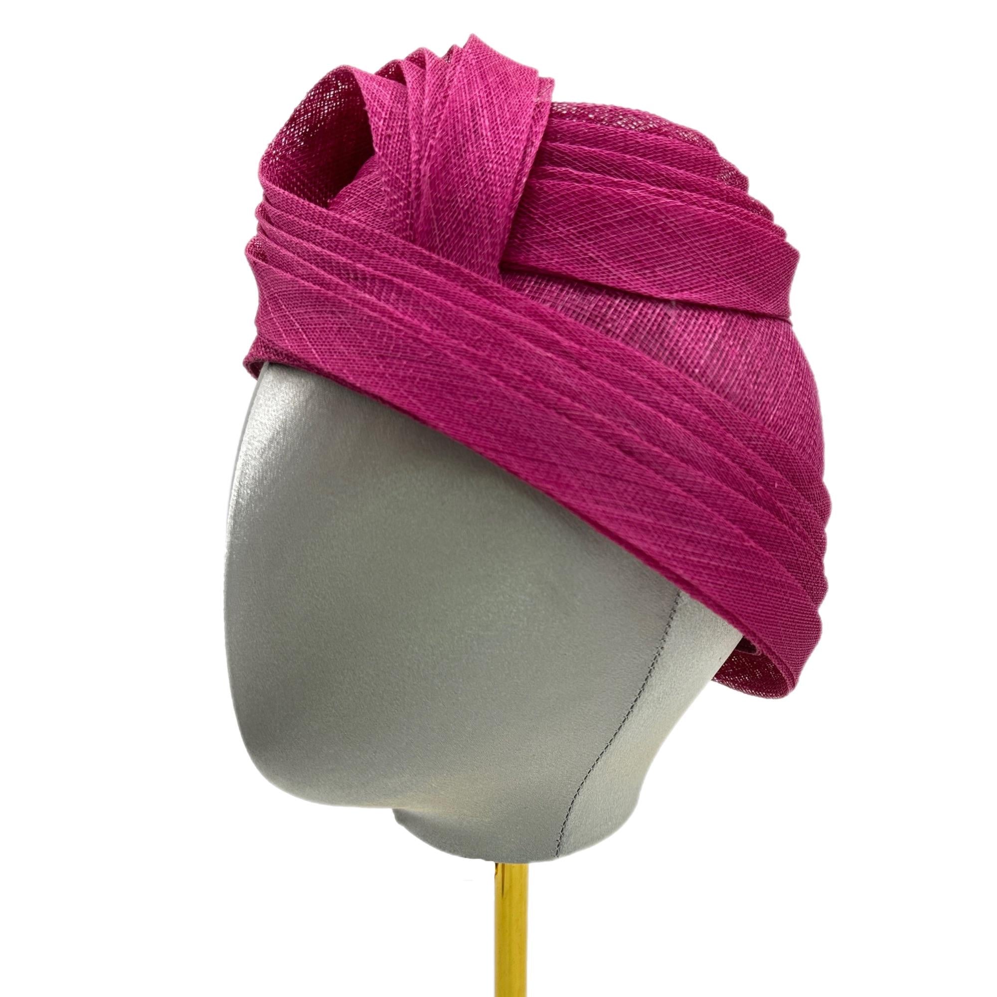 Hat with a turban-like design.