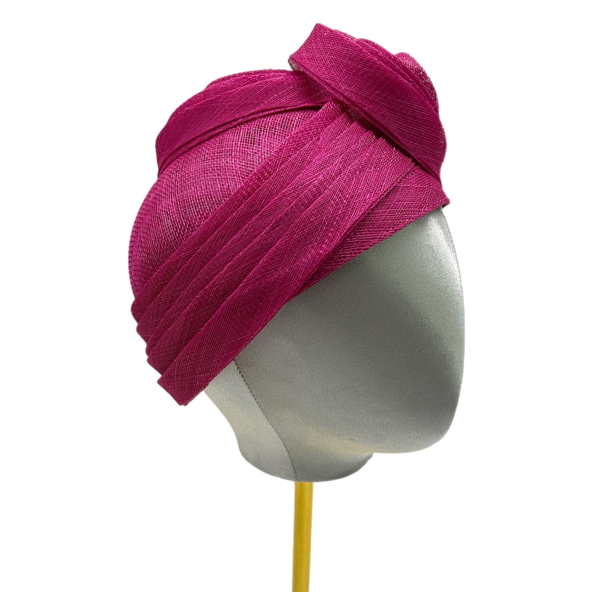 Creative Lavender&Orange Cloche Hat with a Bow Derby Church Headwear