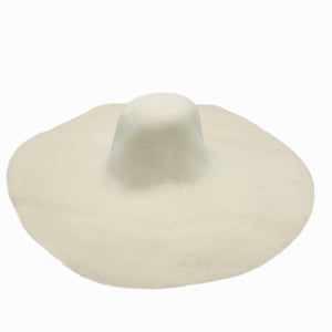 Off-White Wool Felt Capeline Hat Bodies for Millinery