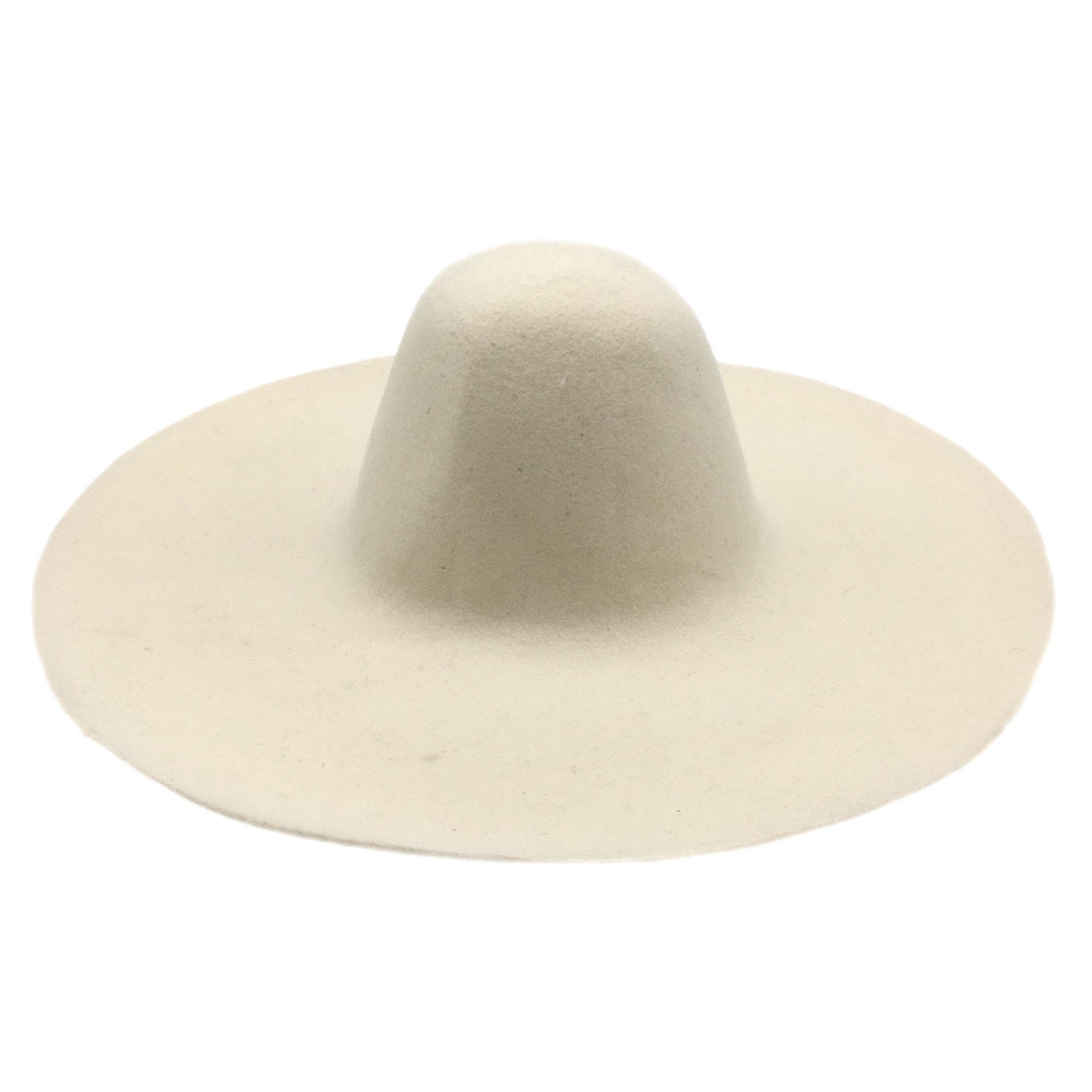 Off-White Wool Felt Capeline Hat Bodies for Millinery