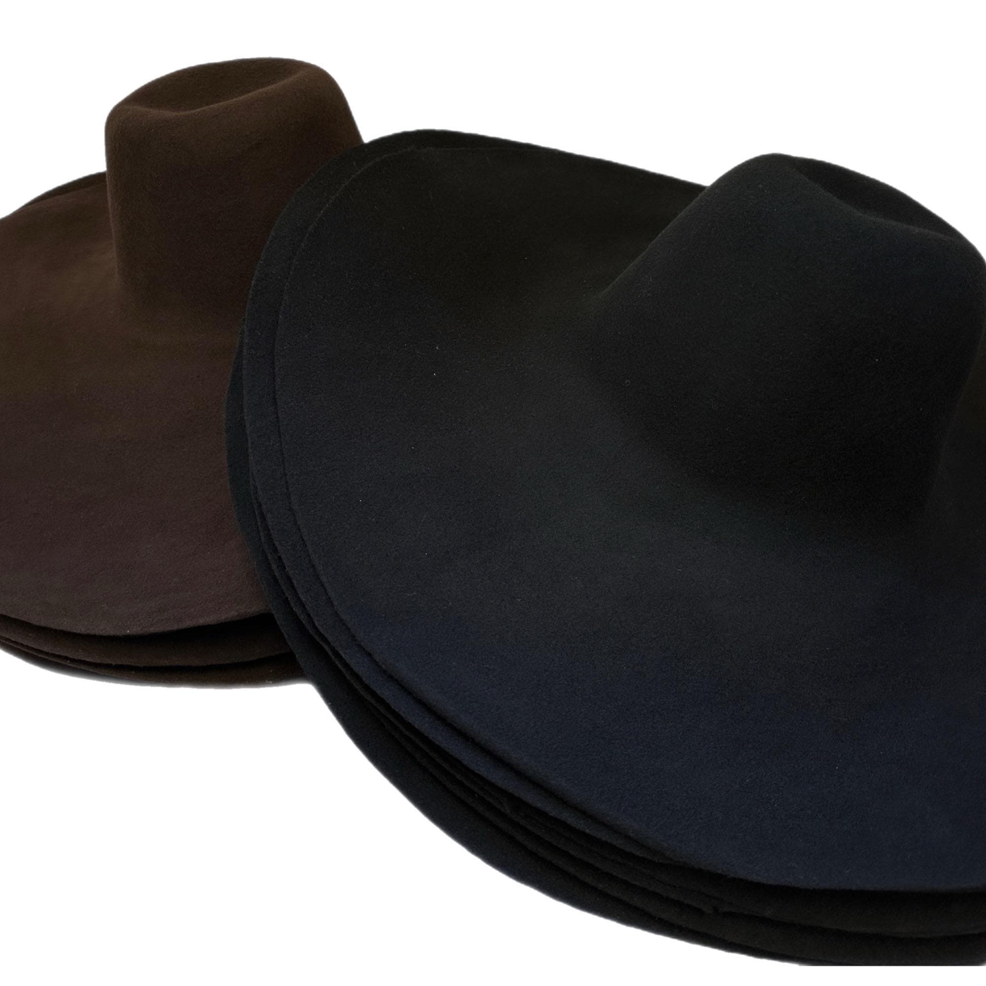 Set of 3 Giant Wool Felt Capeline Hat Bodies for Millinery