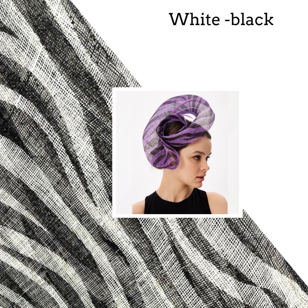 Purple and Black Fascinator Hat with a Circular Design Derby Wedding Tea Party Headwear