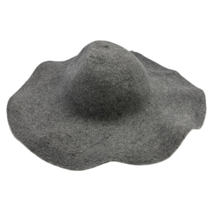 160 g Heavy Weight Melange Wool Felt Gray Capeline for Millinery