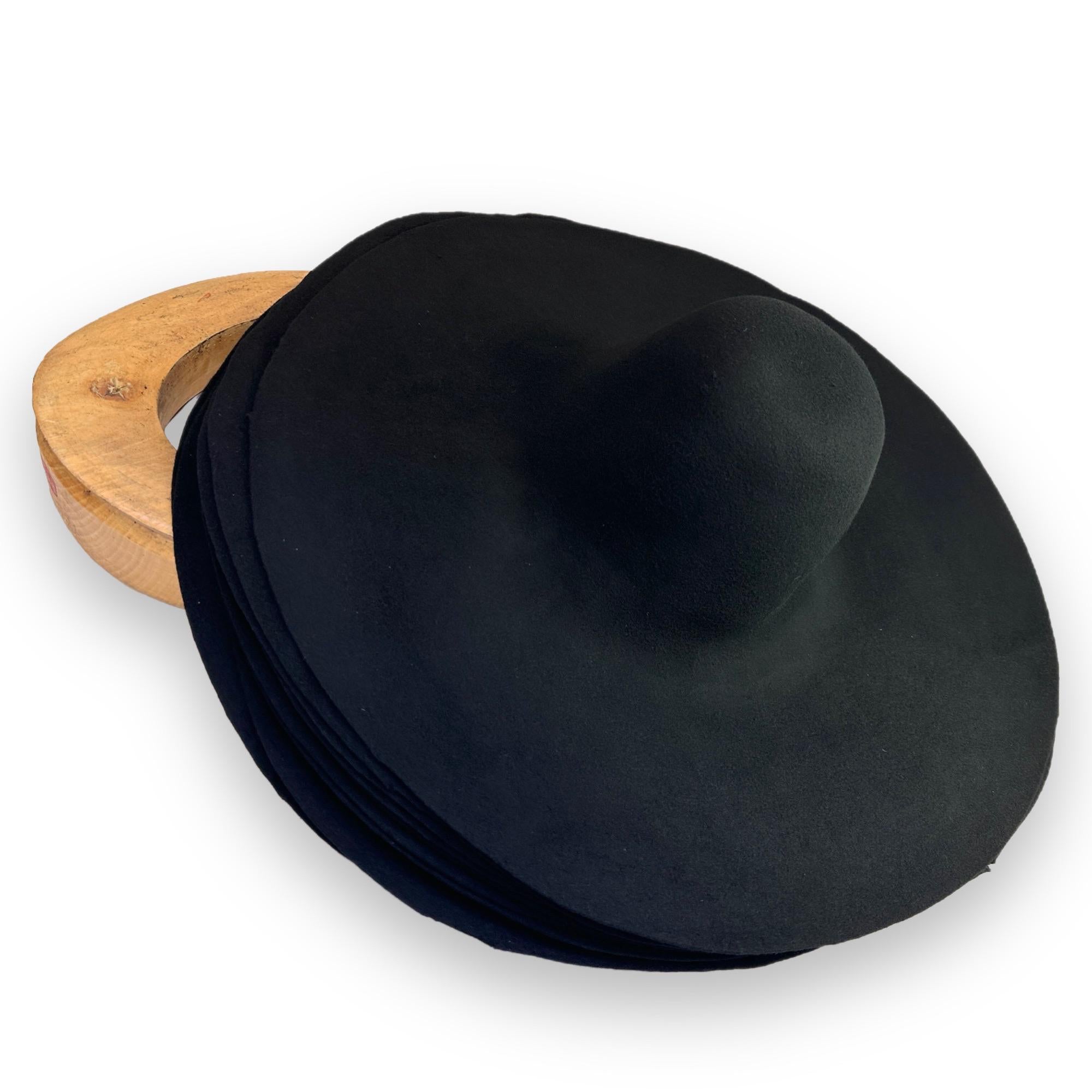 Set of 6 Heavy Weight Wool Felt Capeline Hat Body for Millinery 200g (7 oz)