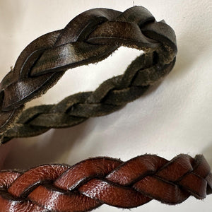 Hat Band Leather Tooled Braid