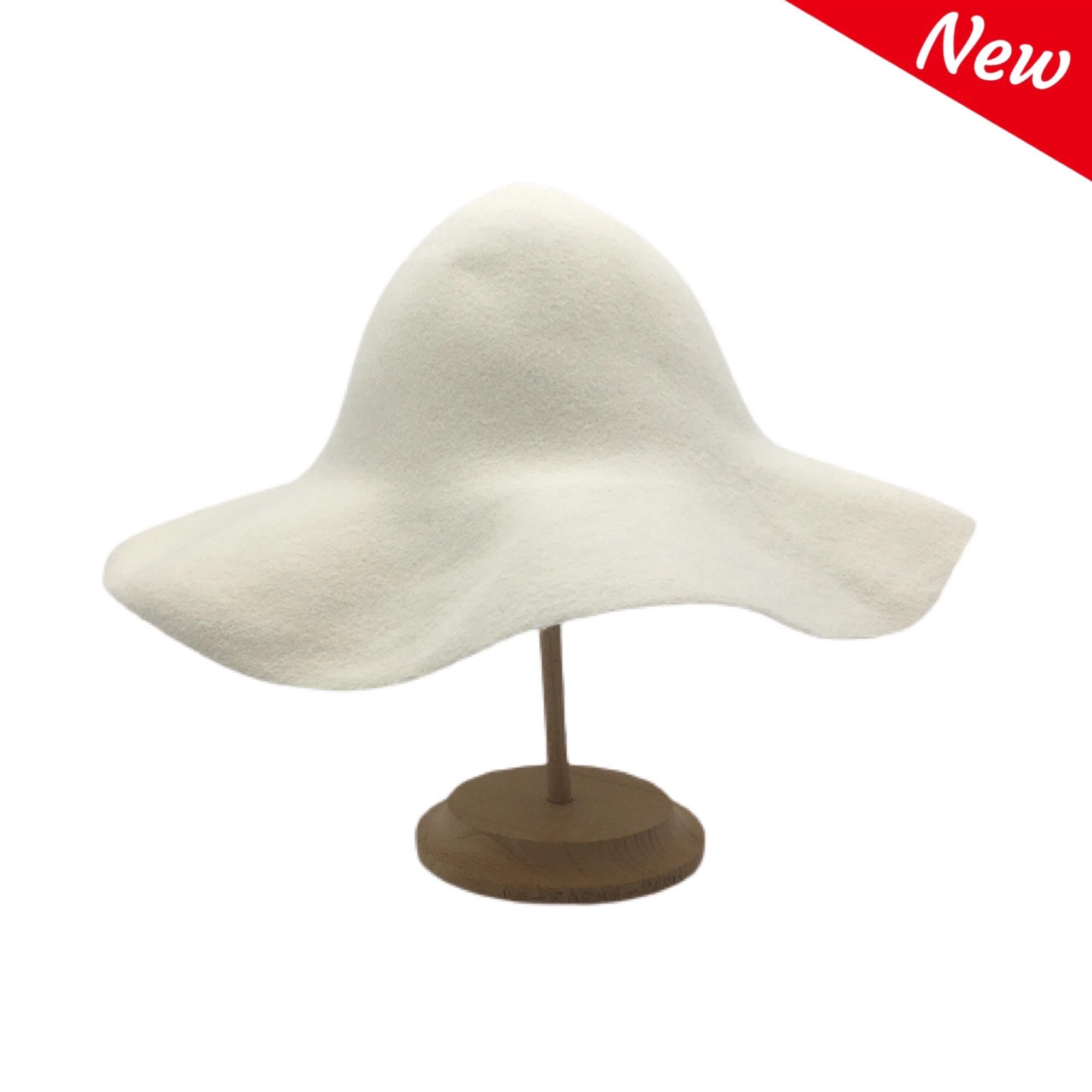 Off-White Wool Felt Capeline Hat Bodies for Millinery