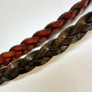 Hat Band Leather Tooled Braid