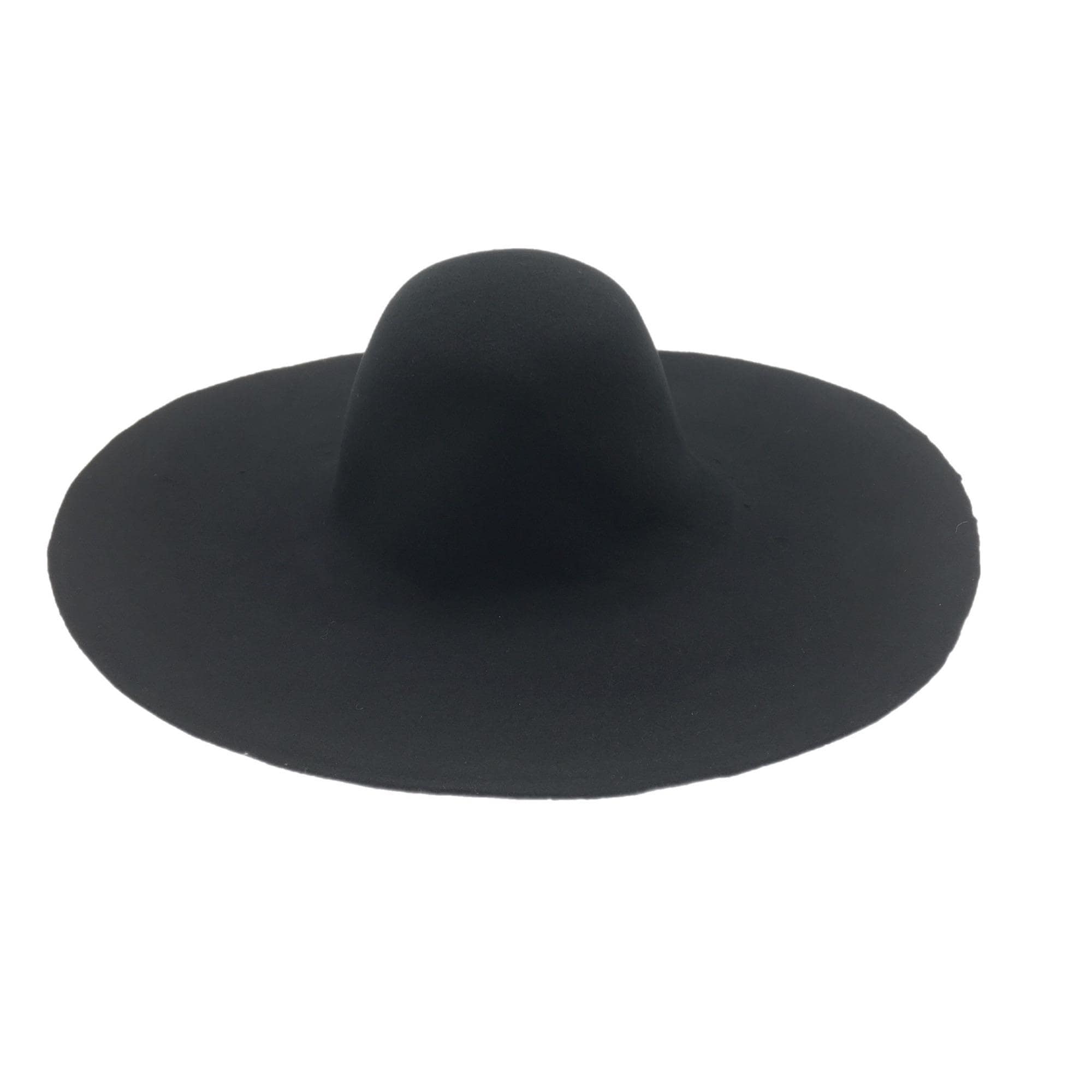 130 g Black Wool Felt Capeline Hat Body for Millinery