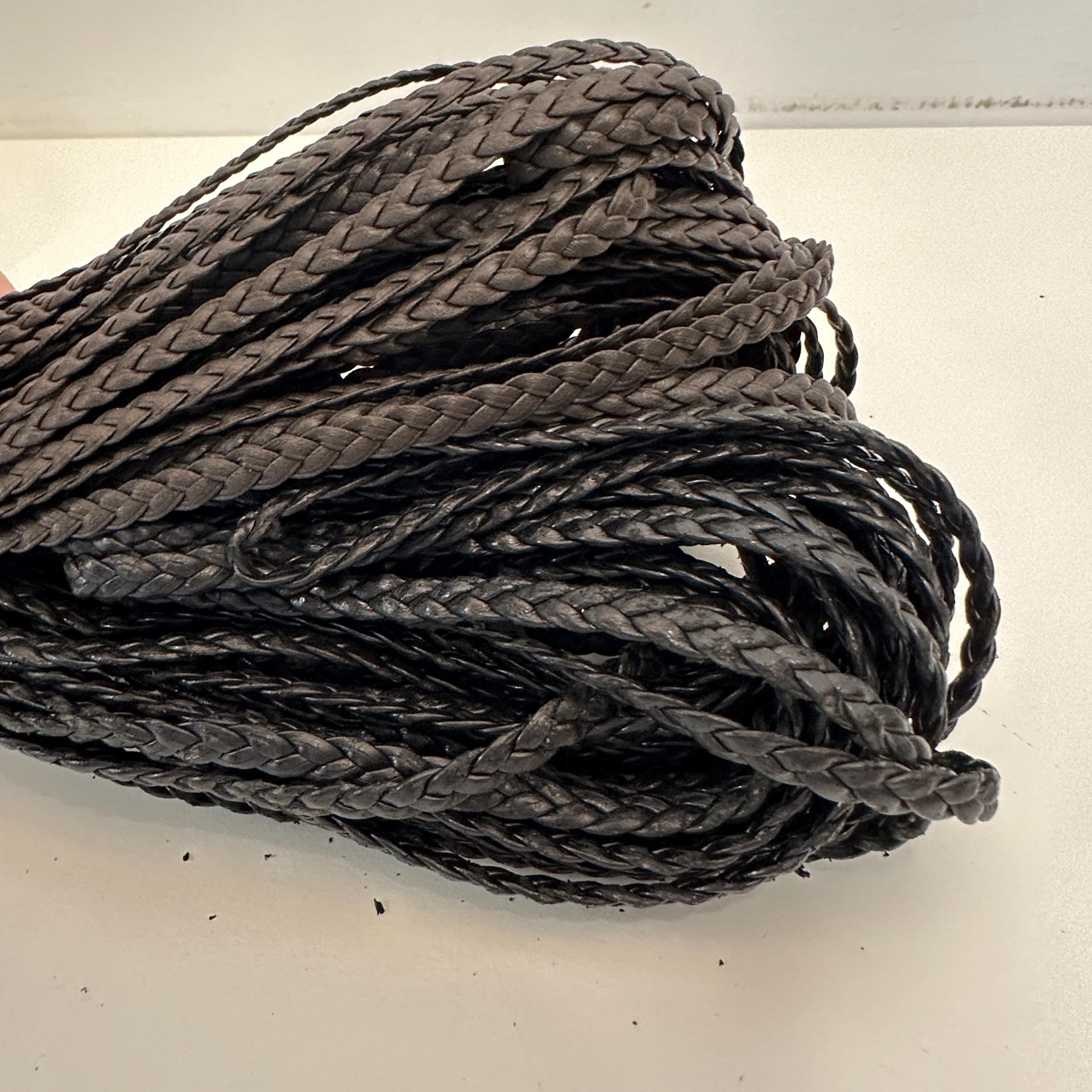 Braided Leather Hat Band: Fedora, Cowboy & Wide Brim Hats - 1 yard