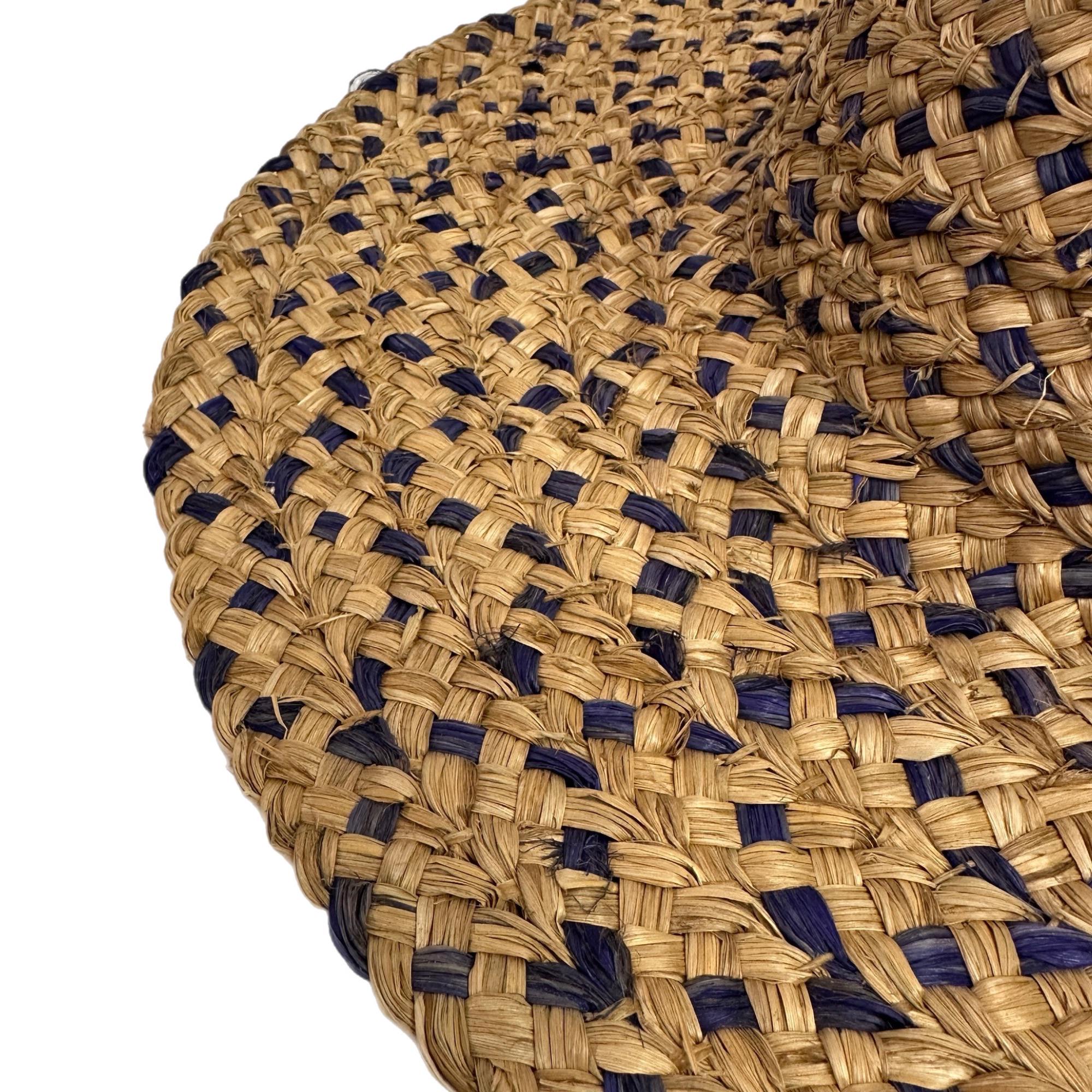 Raffia straw braid capeline