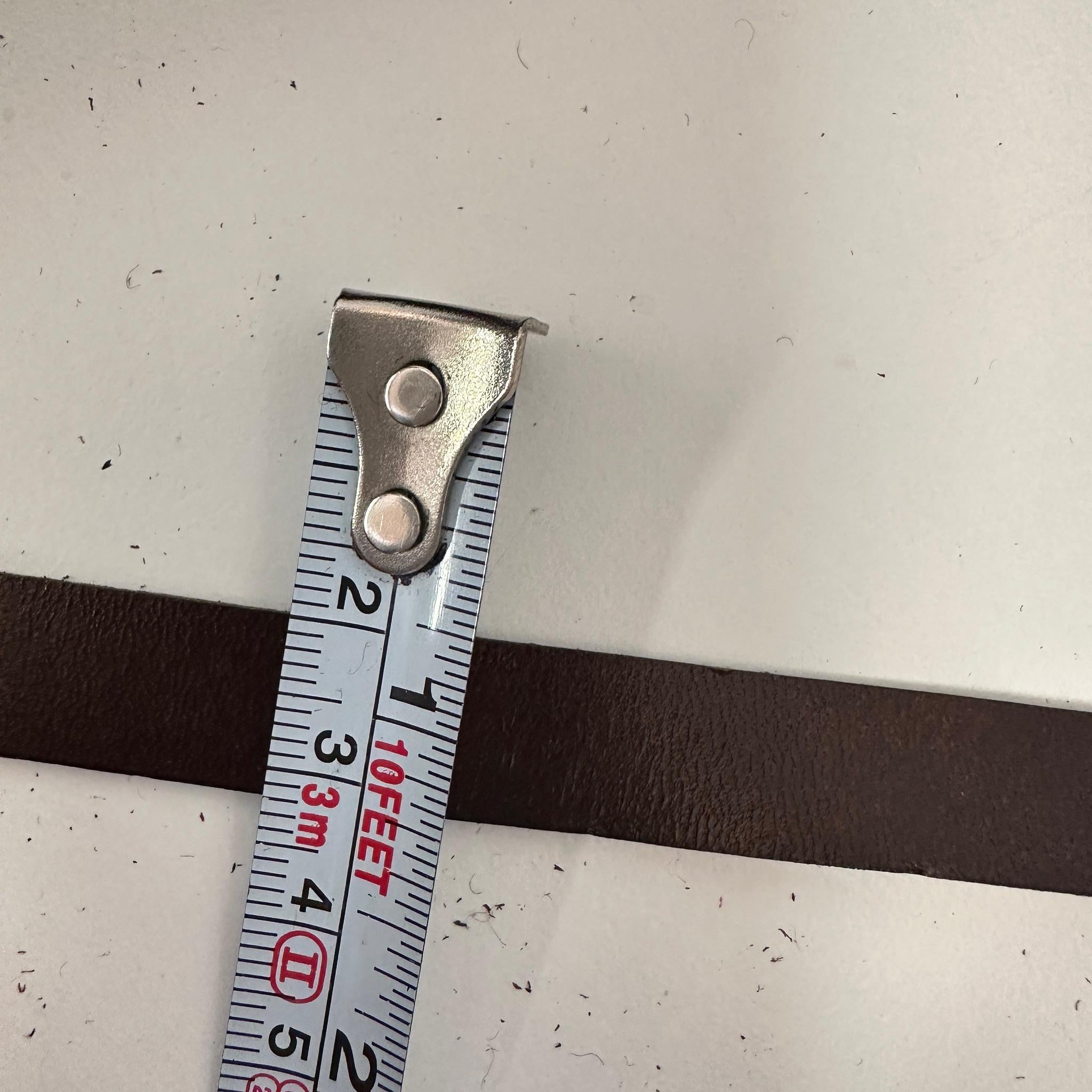 13 mm Brown Leather Hat Band Handmade Hat Trim for Fedora Cowboy and Western Hats - 1 m