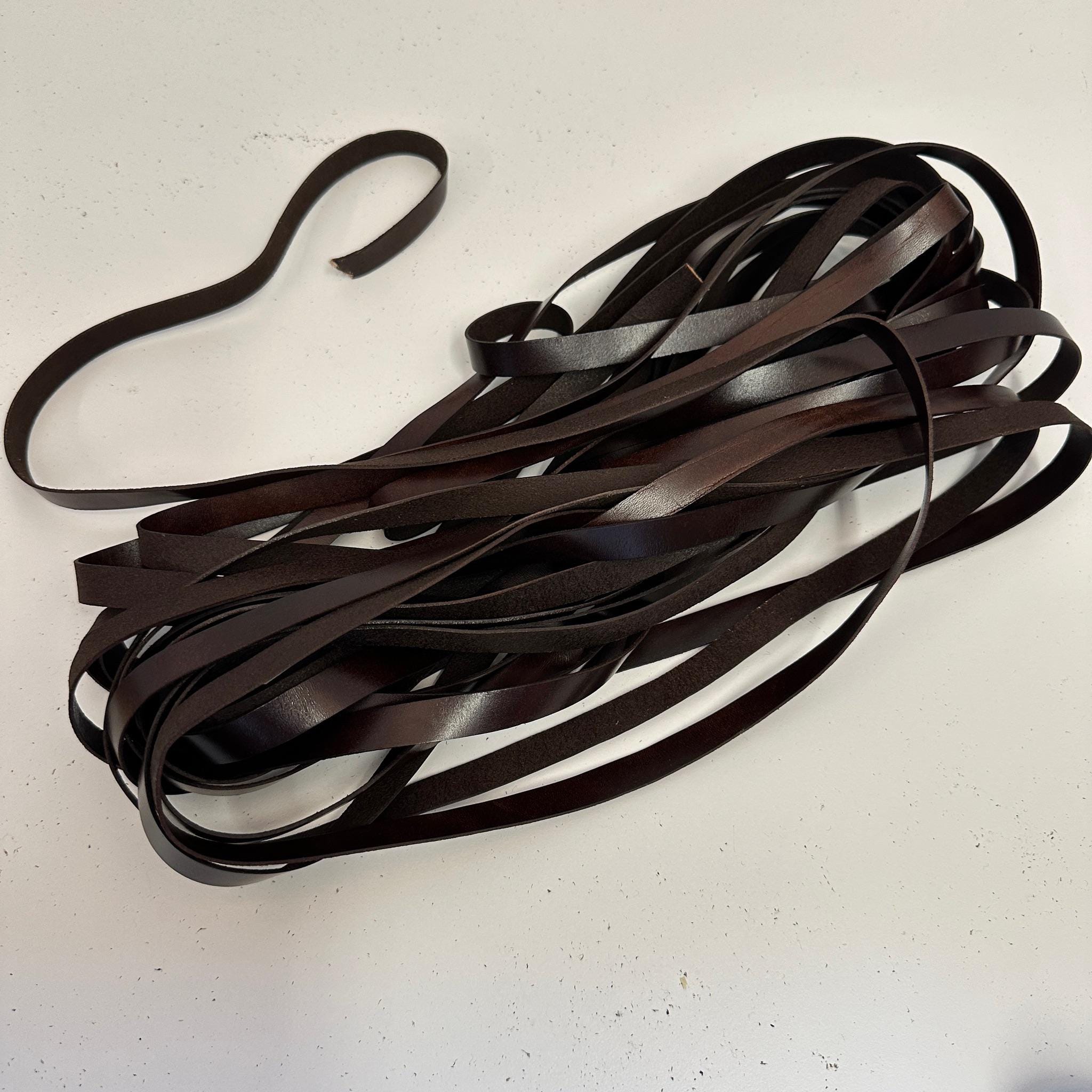 13 mm Brown Leather Hat Band Handmade Hat Trim for Fedora Cowboy and Western Hats - 1 m