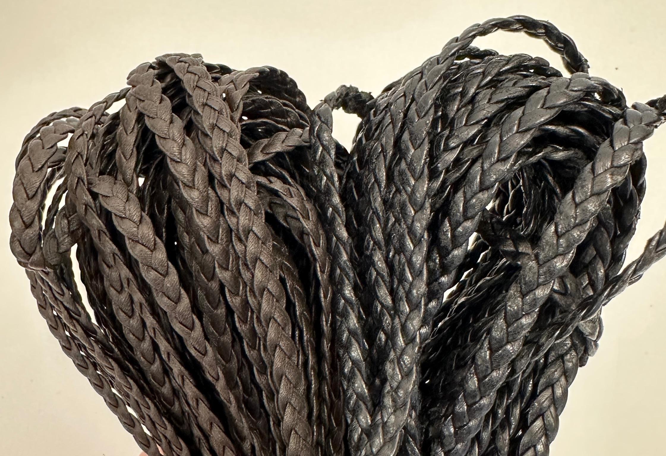 Braided Leather Hat Band: Fedora, Cowboy & Wide Brim Hats - 1 yard