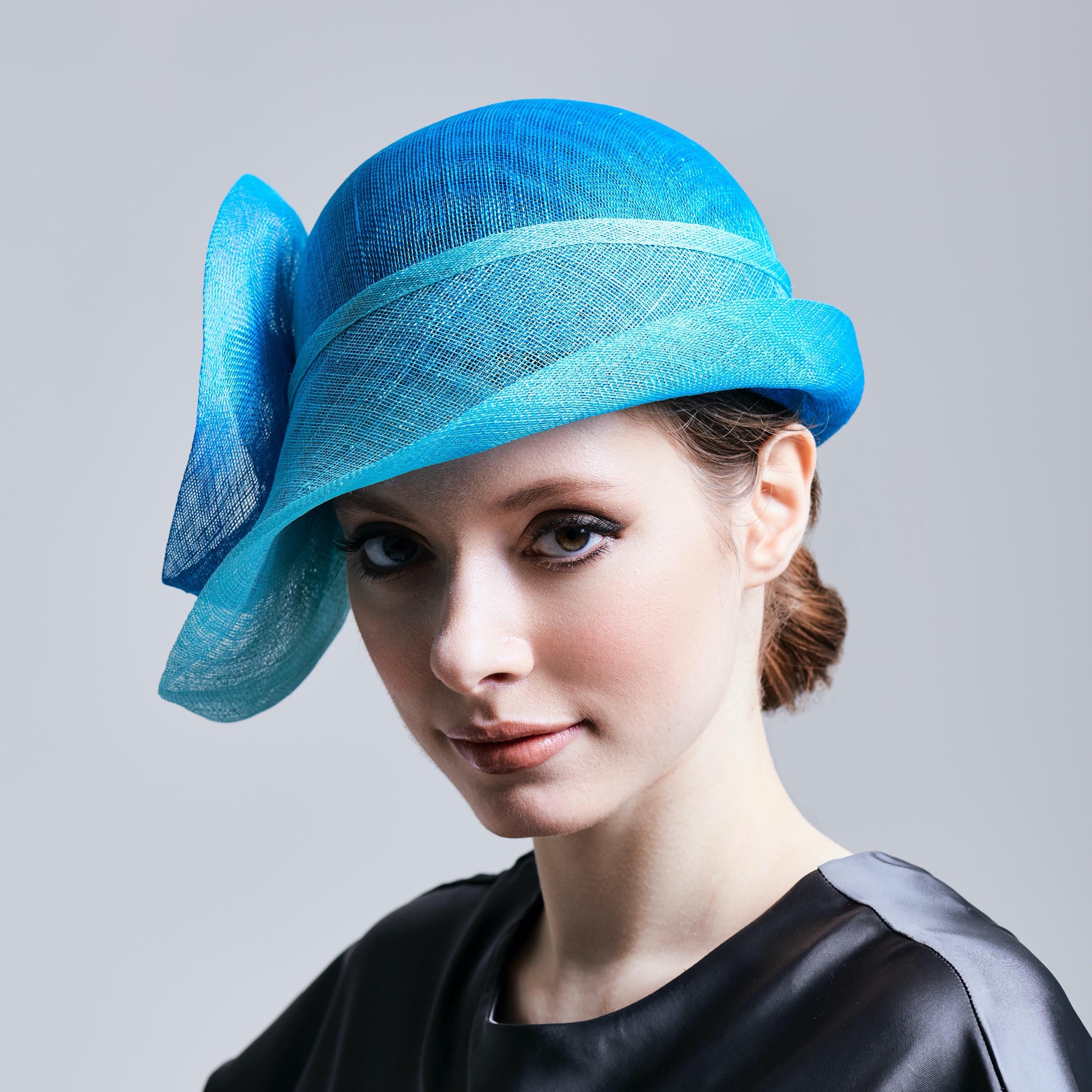 Lovely Cloche Hat with Flower Derby Wedding Church Headwear