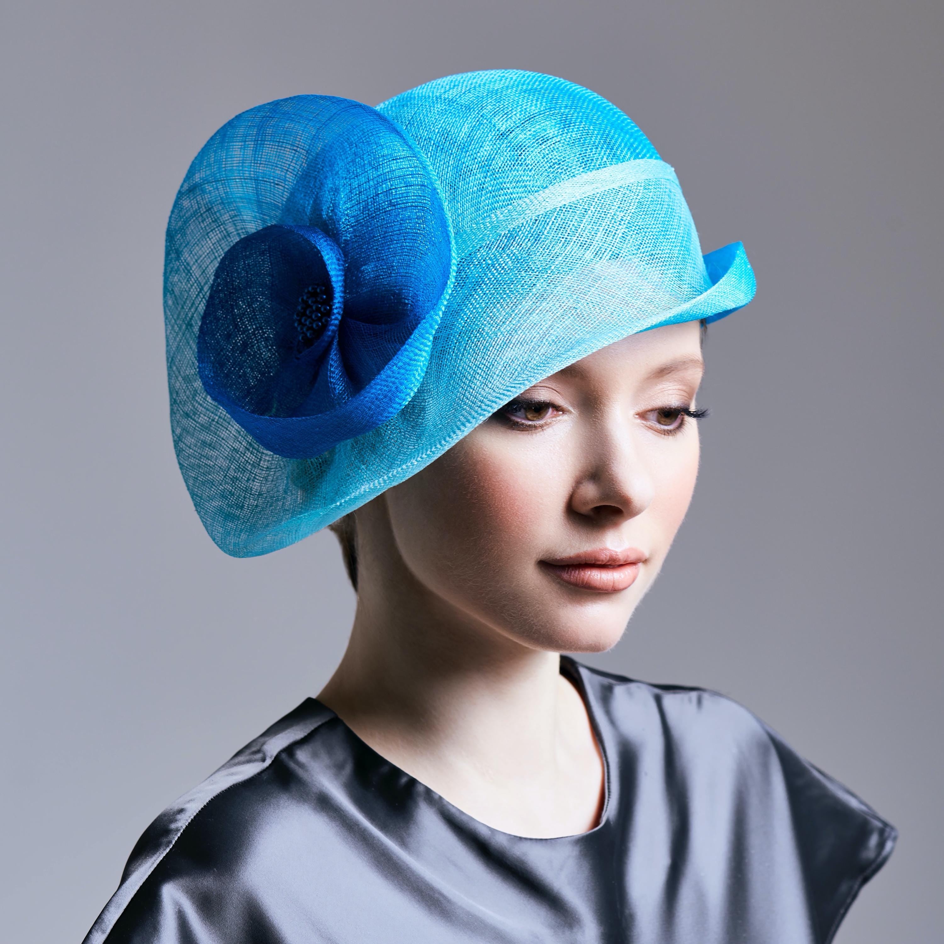 Lovely Cloche Hat with Flower Derby Wedding Church Headwear