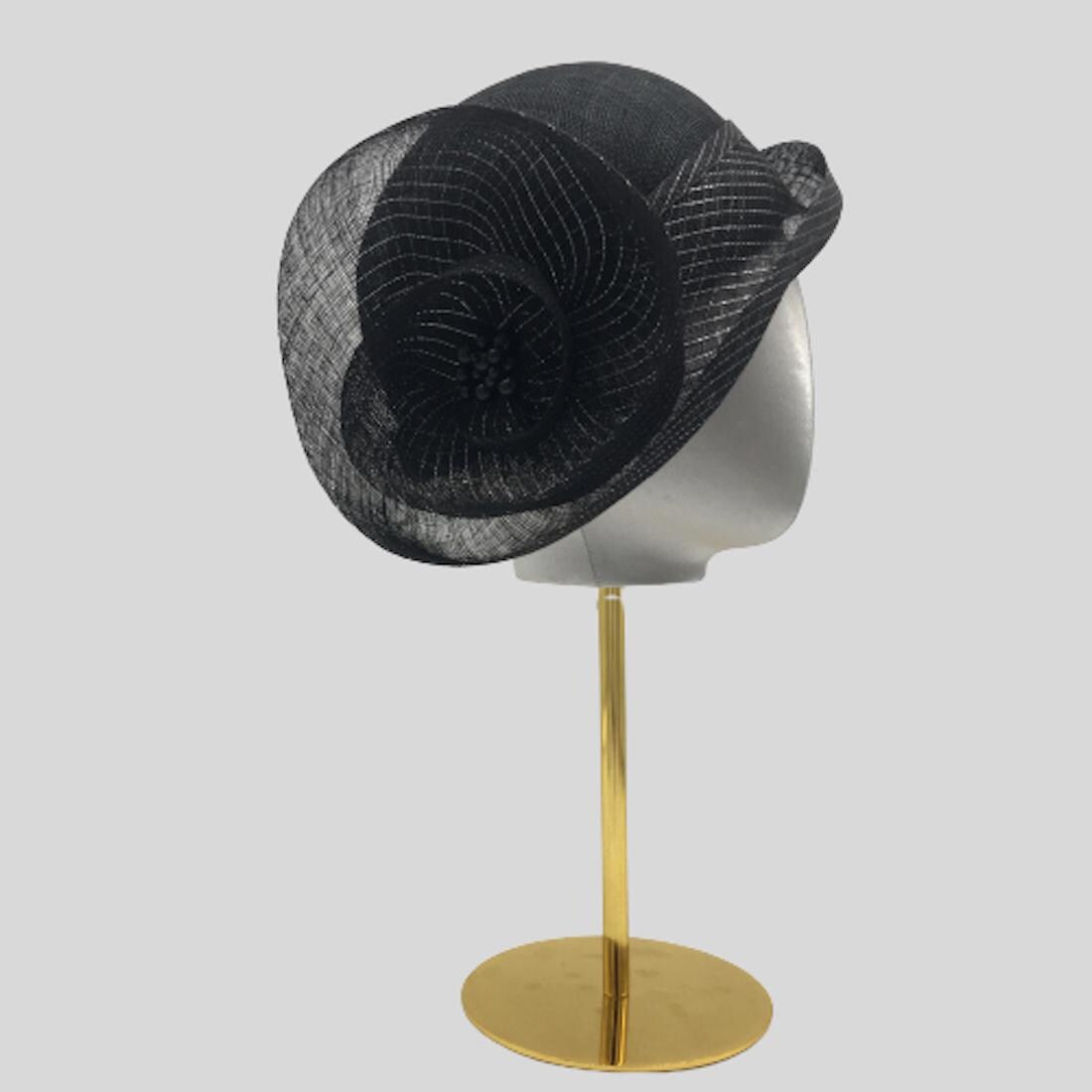 Lovely Cloche Hat with Flower Derby Wedding Church Headwear