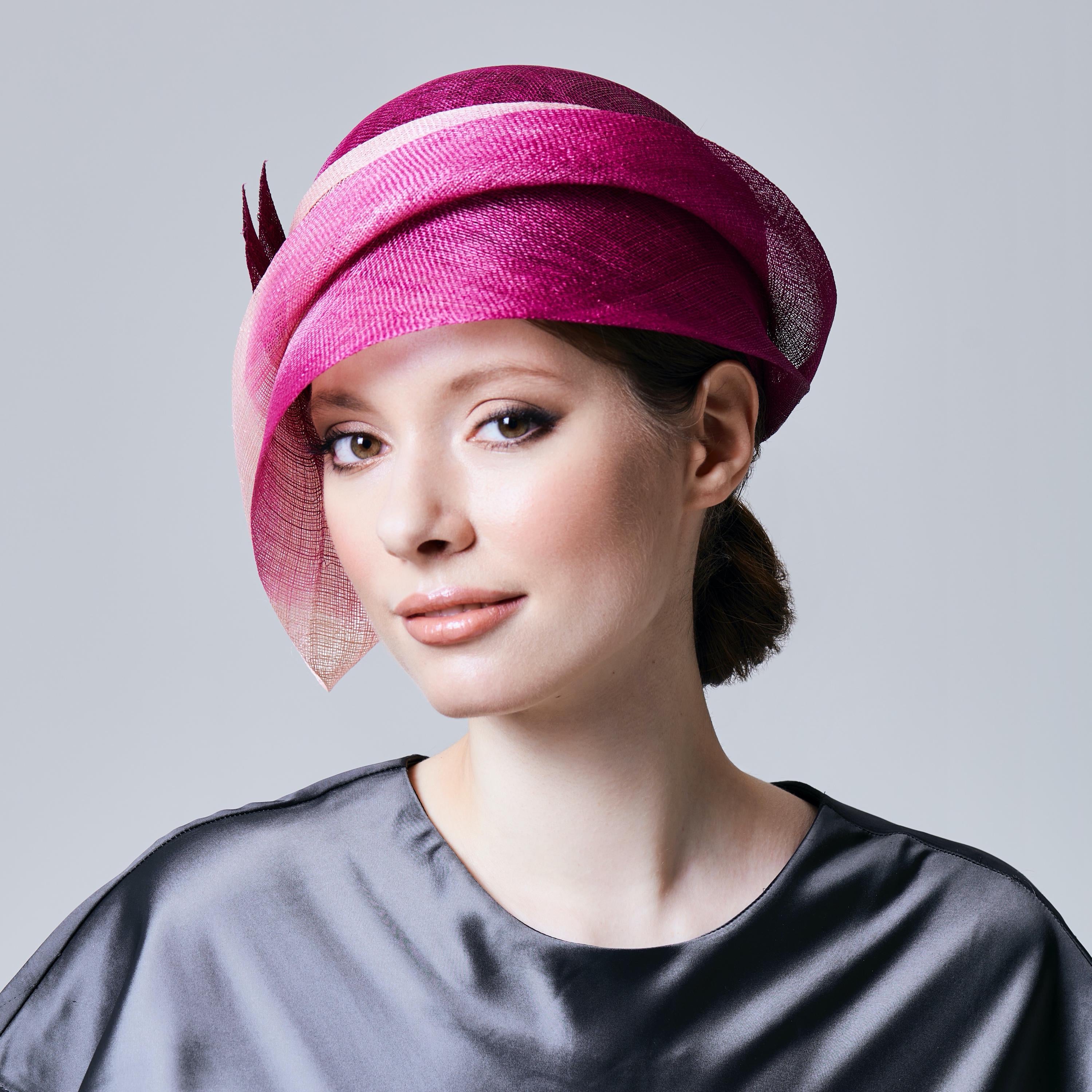 Sinamay Cloche Hat: Modern Derby Church Headwear