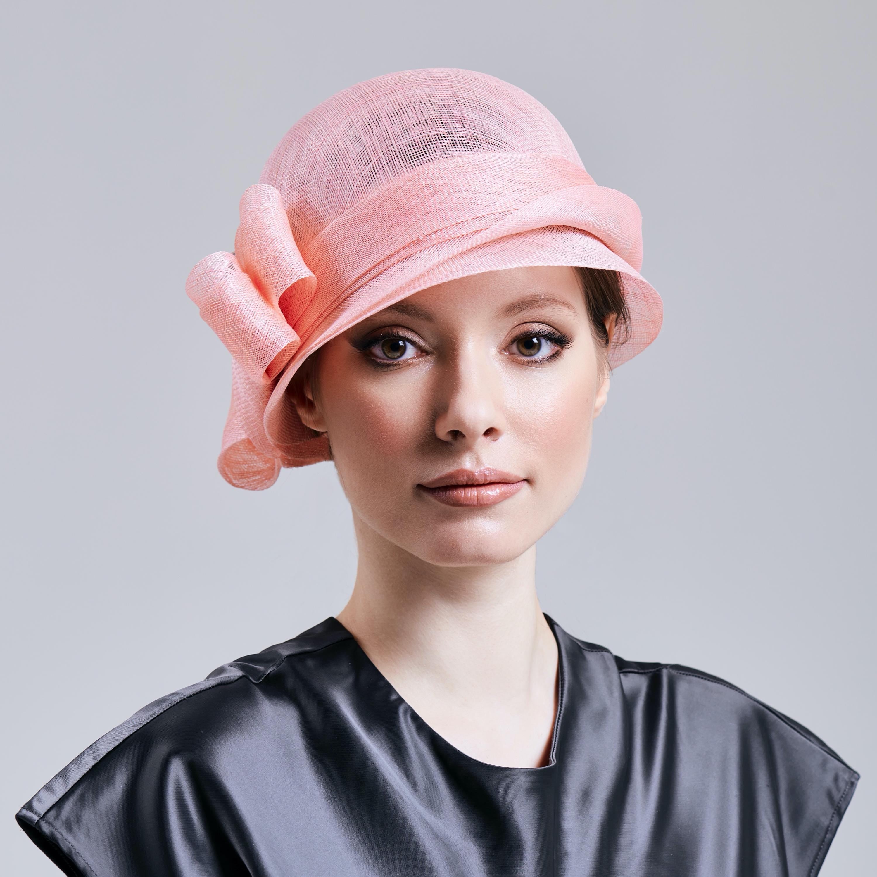 Lovely Cloche Hat with Bow Derby Church Headwear