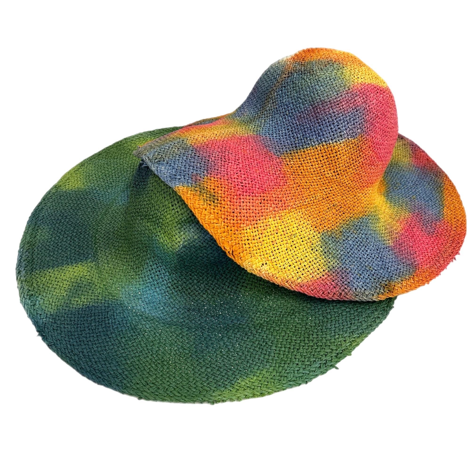 Vintage Multicolor Straw Hat Bodies Twisted Paper for Millinery and Hat Making