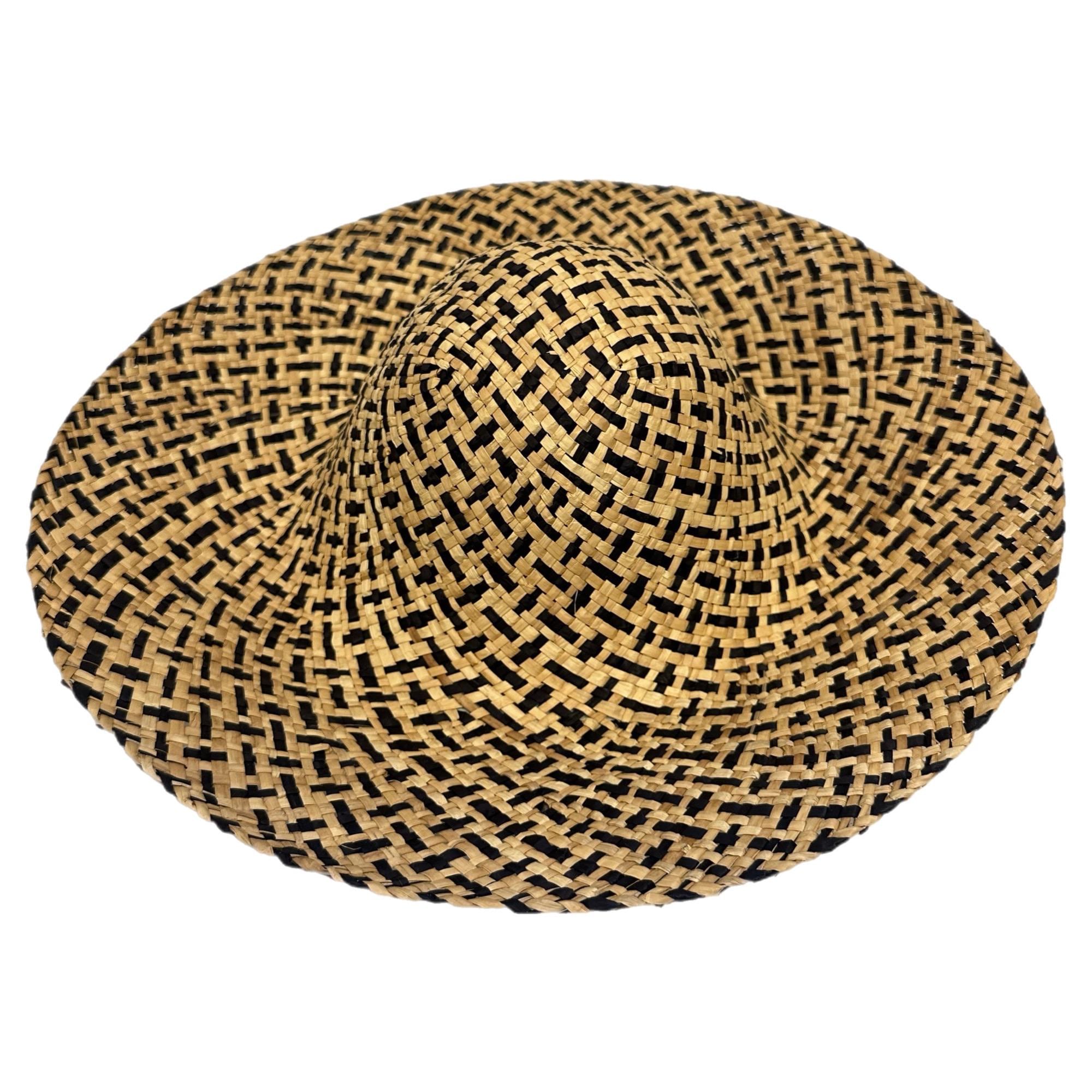 Black and Natural Straw Capeline Hat Bodies for Millinery and Hat Making