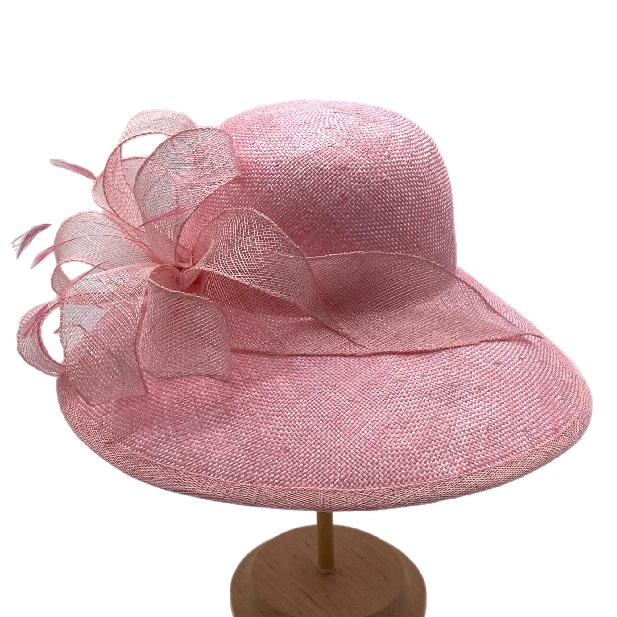 Pink Wide Brim Derby Hat