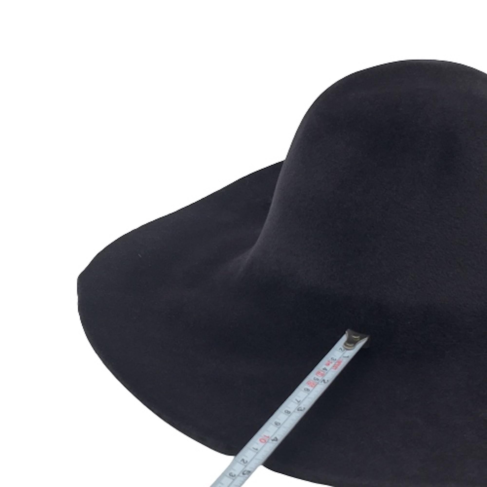 130 g Black Wool Felt Capeline Hat Body for Millinery