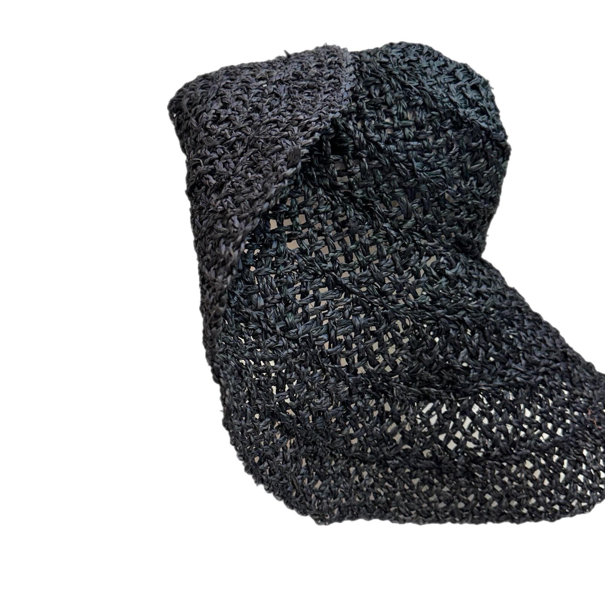 Giant Raffia Straw Braid Capeline Hat Bodies for Millinery Navy Blue